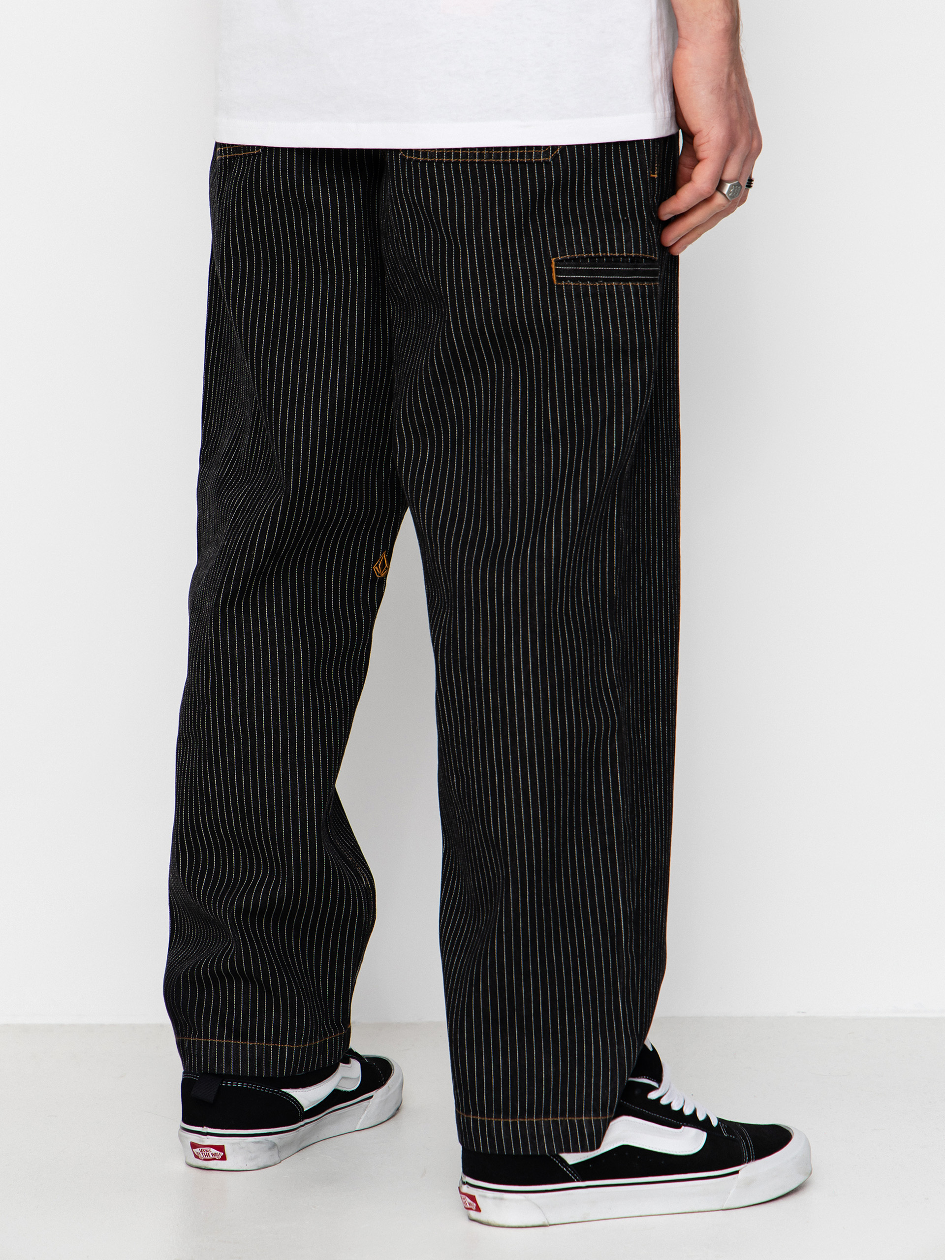Volcom Work Dialed Kisnadrág (black stripe)
