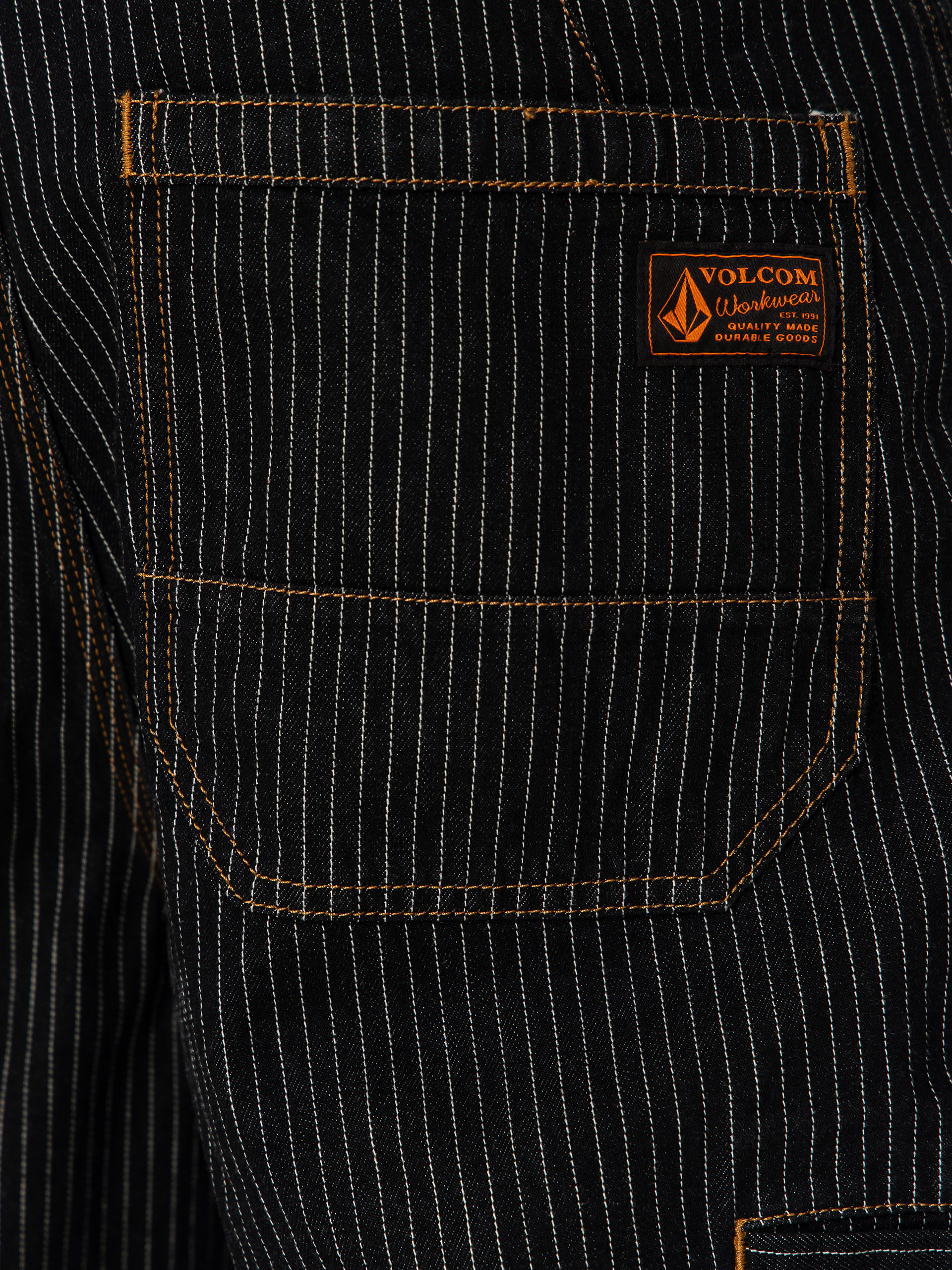 Volcom Work Dialed Kisnadrág (black stripe)