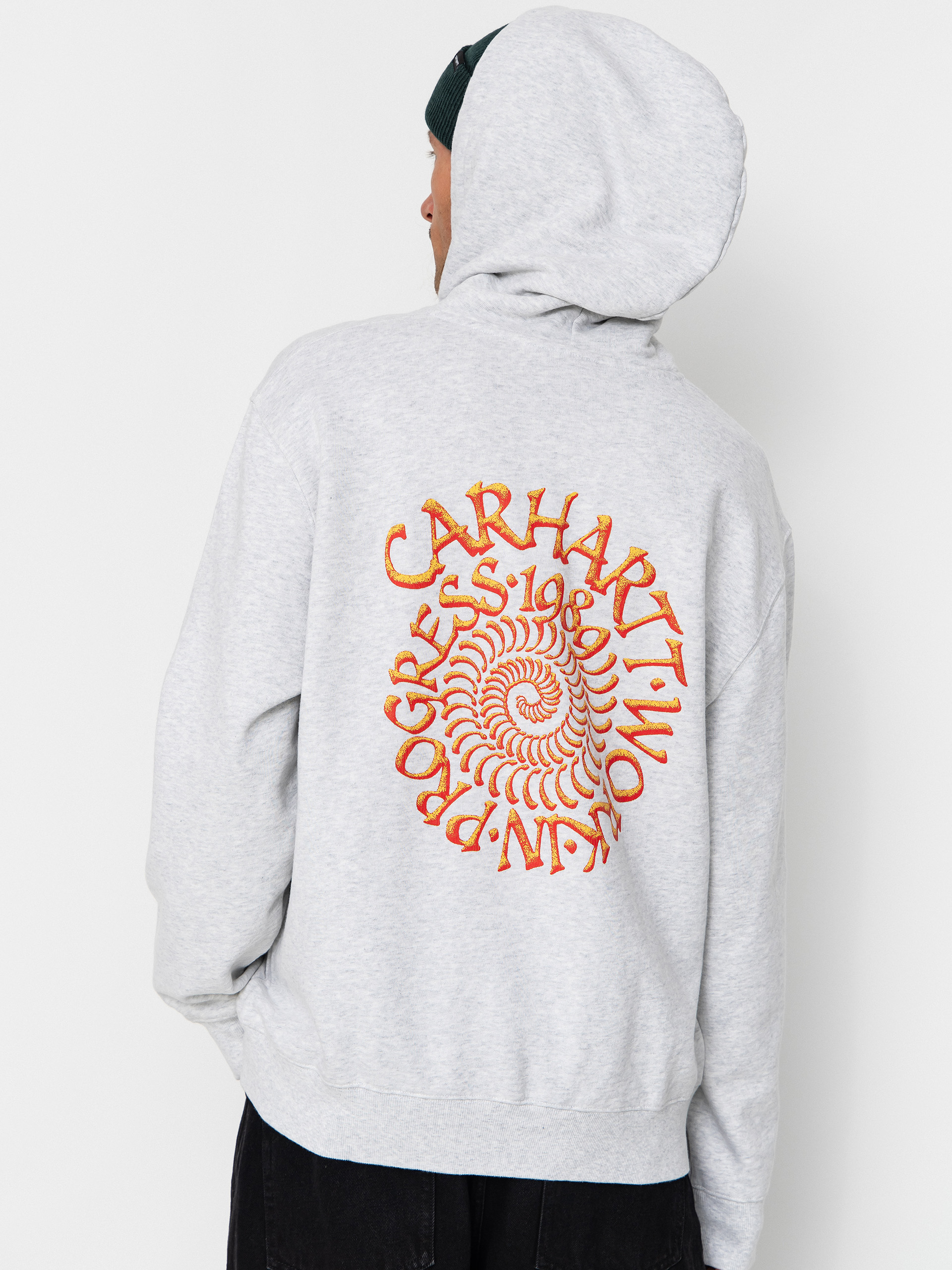 Kapucnis pulu00f3ver Carhartt WIP Spiral HD (ash heather)