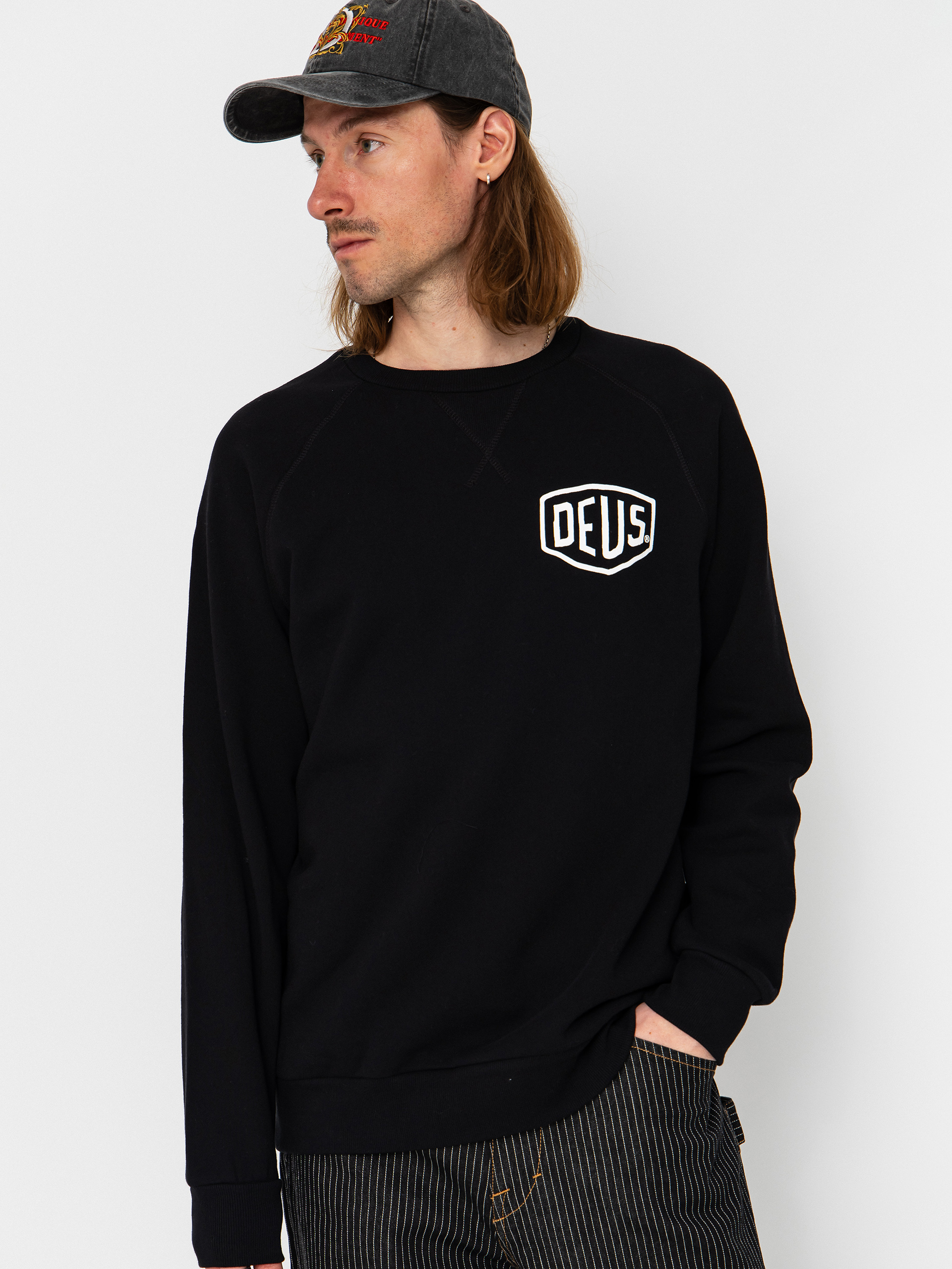Deus Ex Machina Harajuku Address Crew Pulóver (black)