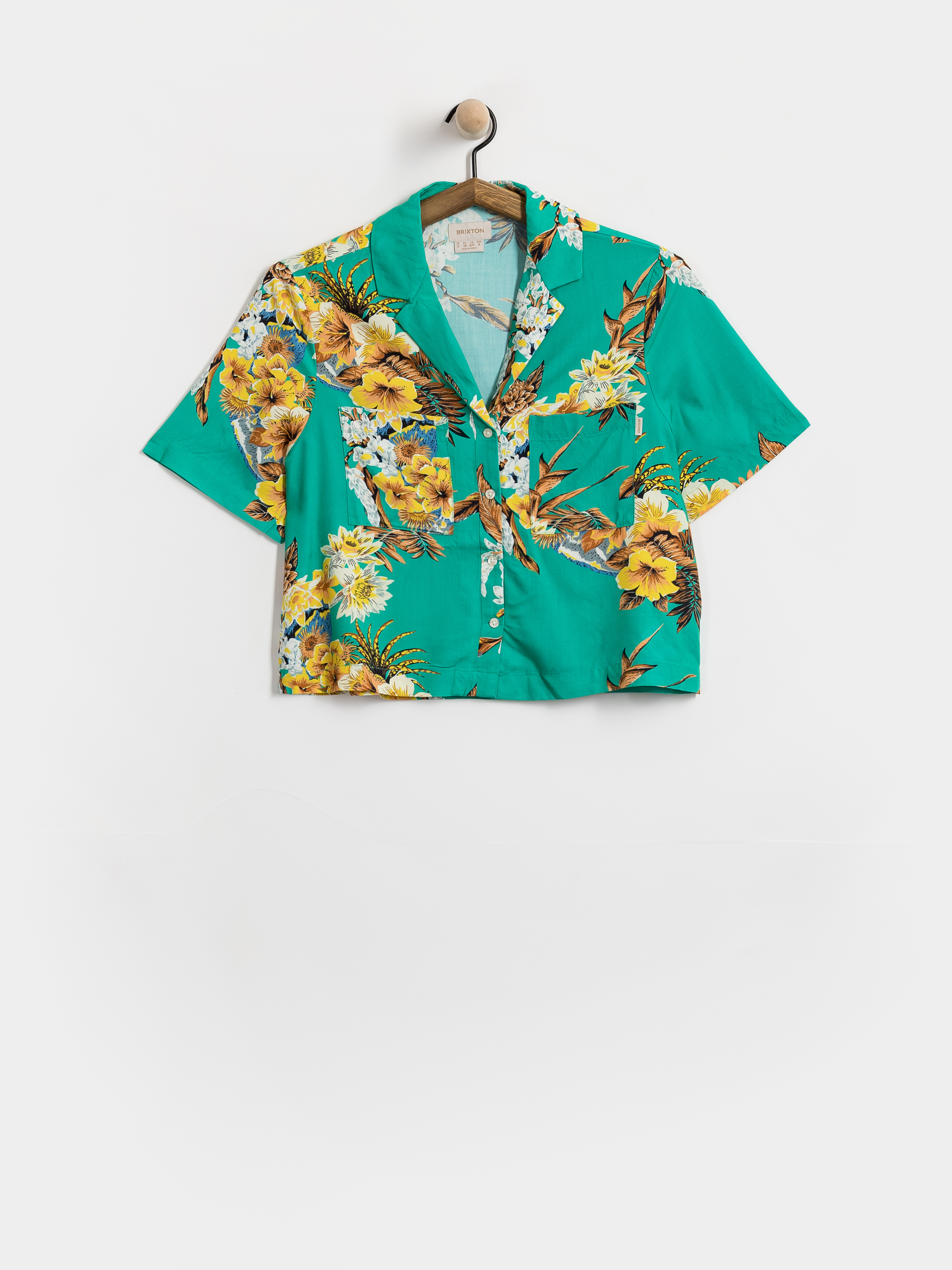 Brixton Campos Button Down Wmn Ing (retro green flor campos)