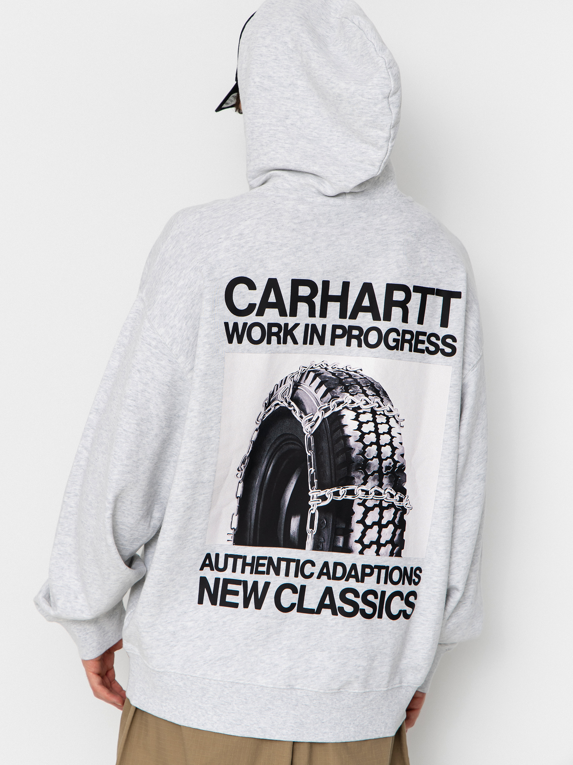 Kapucnis pulóver Carhartt WIP Sean Hamilton HD (ash heather)