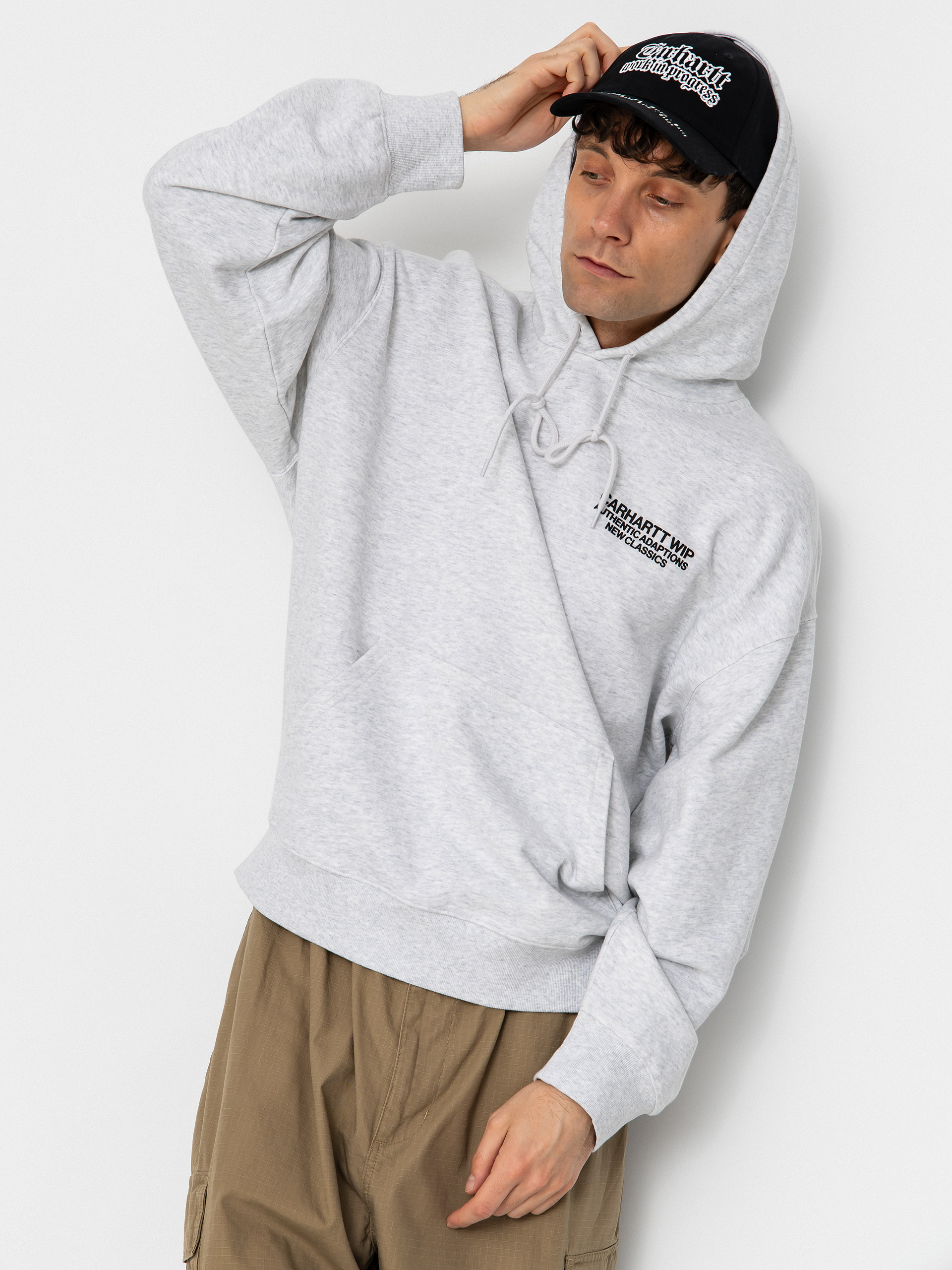 Kapucnis pulóver Carhartt WIP Sean Hamilton HD (ash heather)