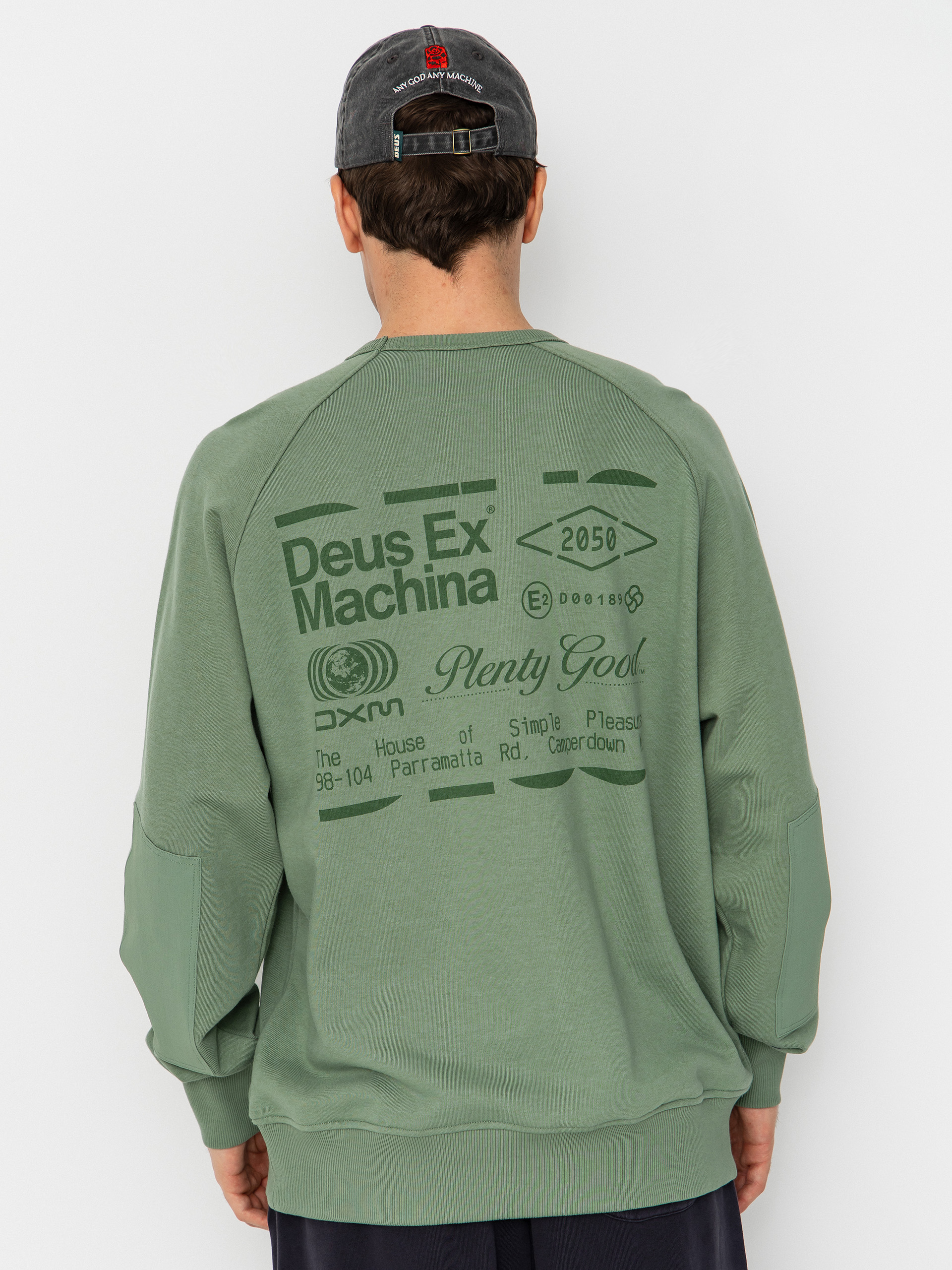 Pulóver Deus Ex Machina Plenty Good Crew (loden frost green)