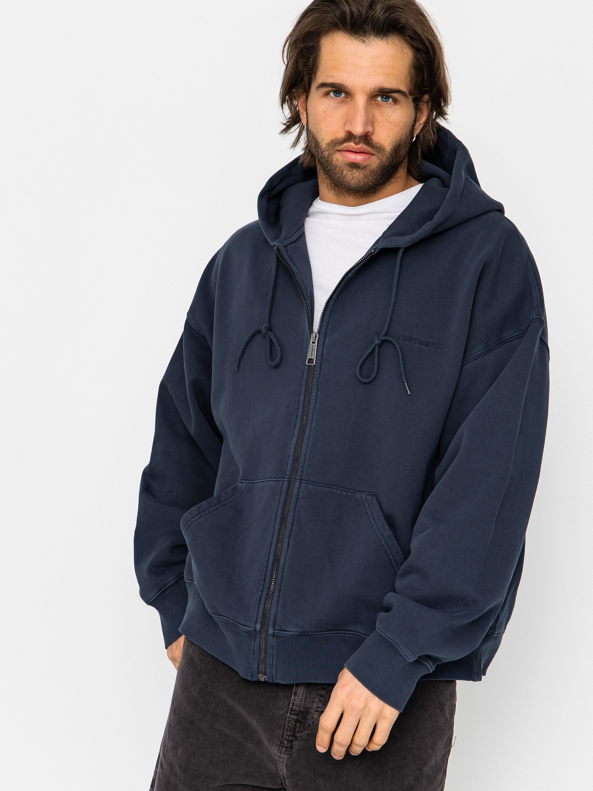 Kapucnis pulu00f3ver Carhartt WIP Benton ZHD (carbon)
