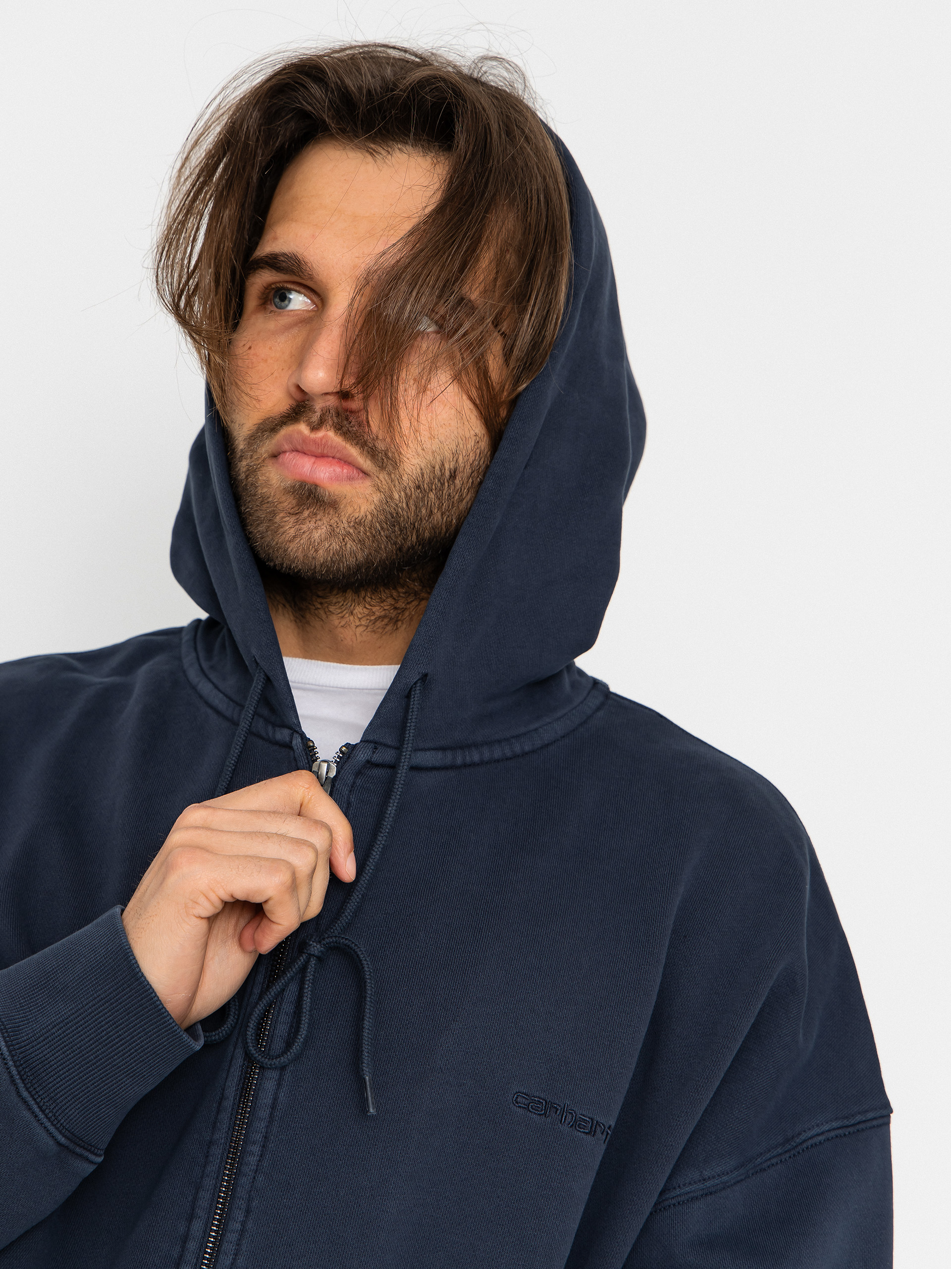 Kapucnis pulóver Carhartt WIP Benton ZHD (carbon)