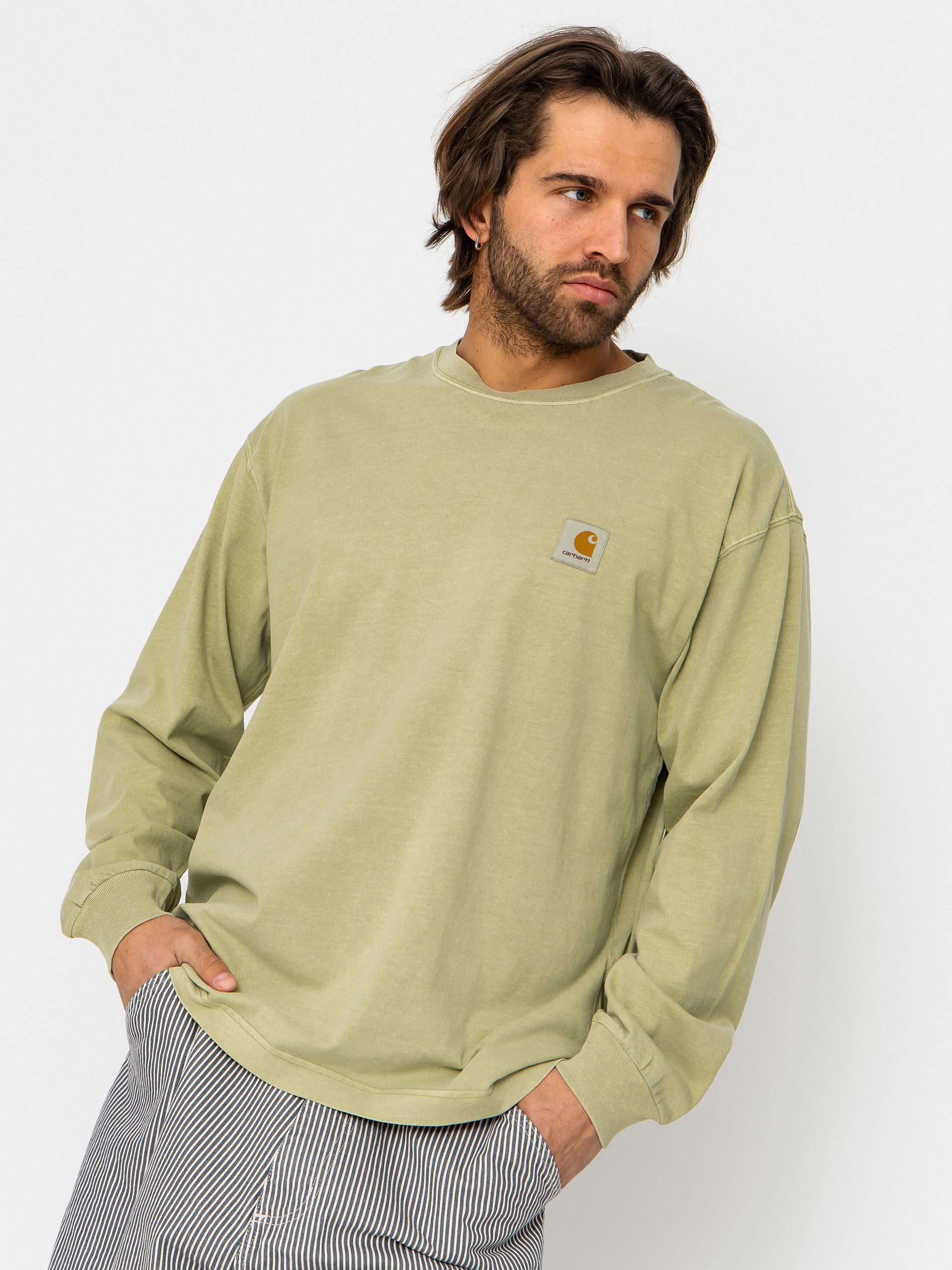 Carhartt WIP Nelson Hosszu00fa ujju00fa felsu0151 (gentle green)