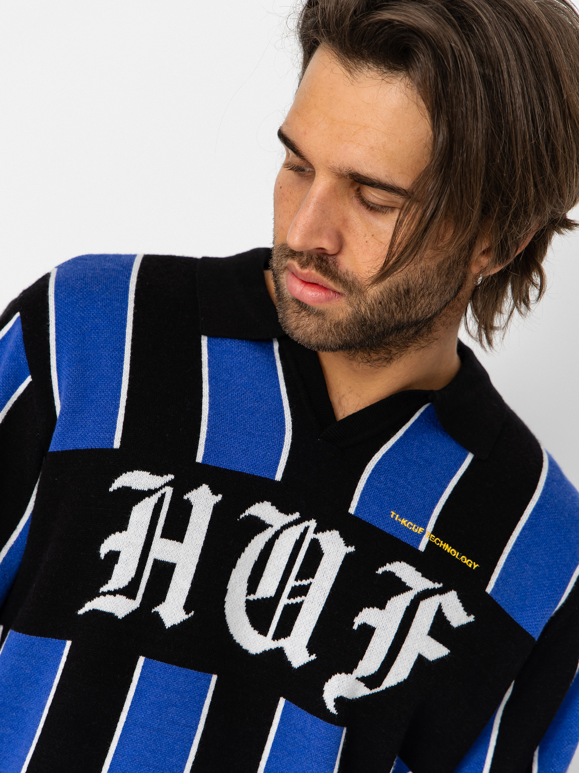 HUF Midfield Jersey Pulóver (electric blue)