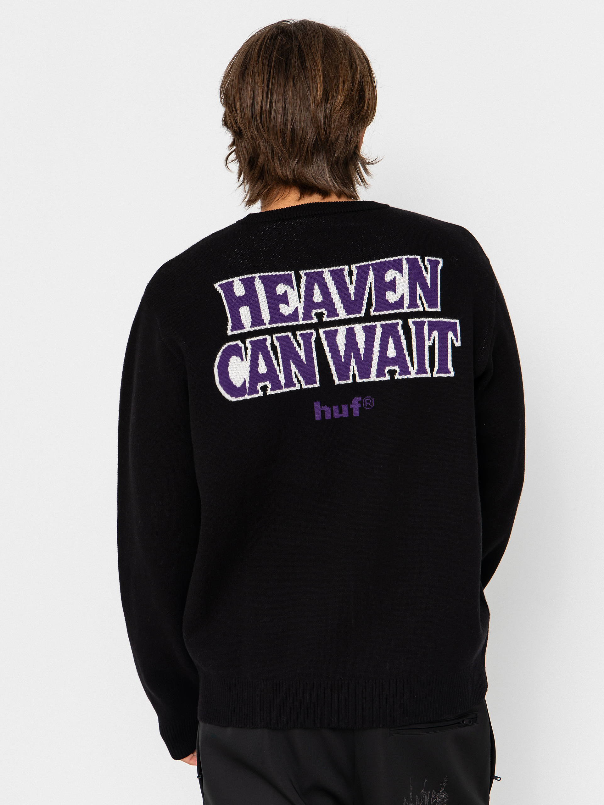 Pulóver HUF Heaven Can Wait (black)