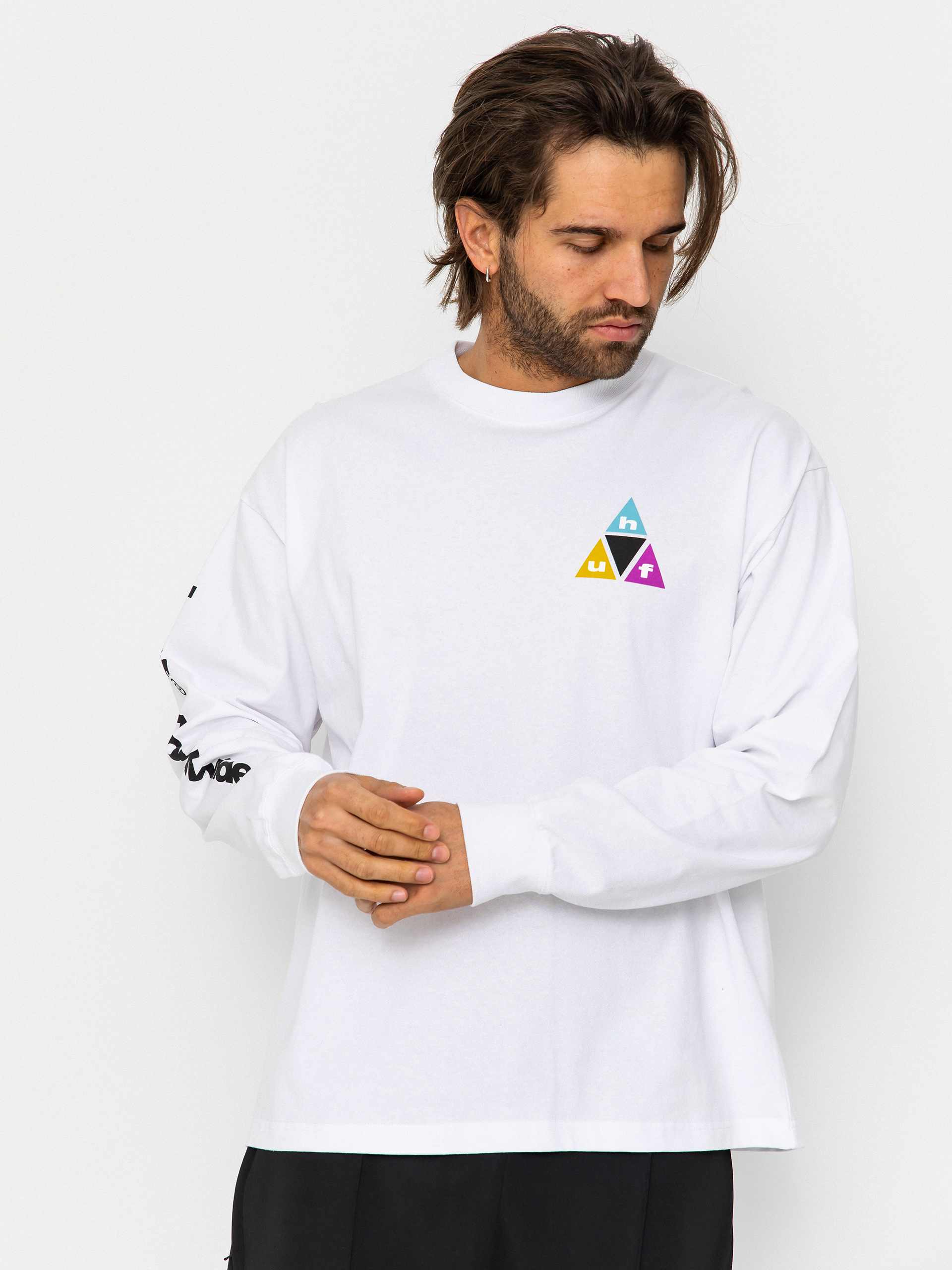 Hosszu00fa ujju00fa felsu0151 HUF Prism Tt (white)