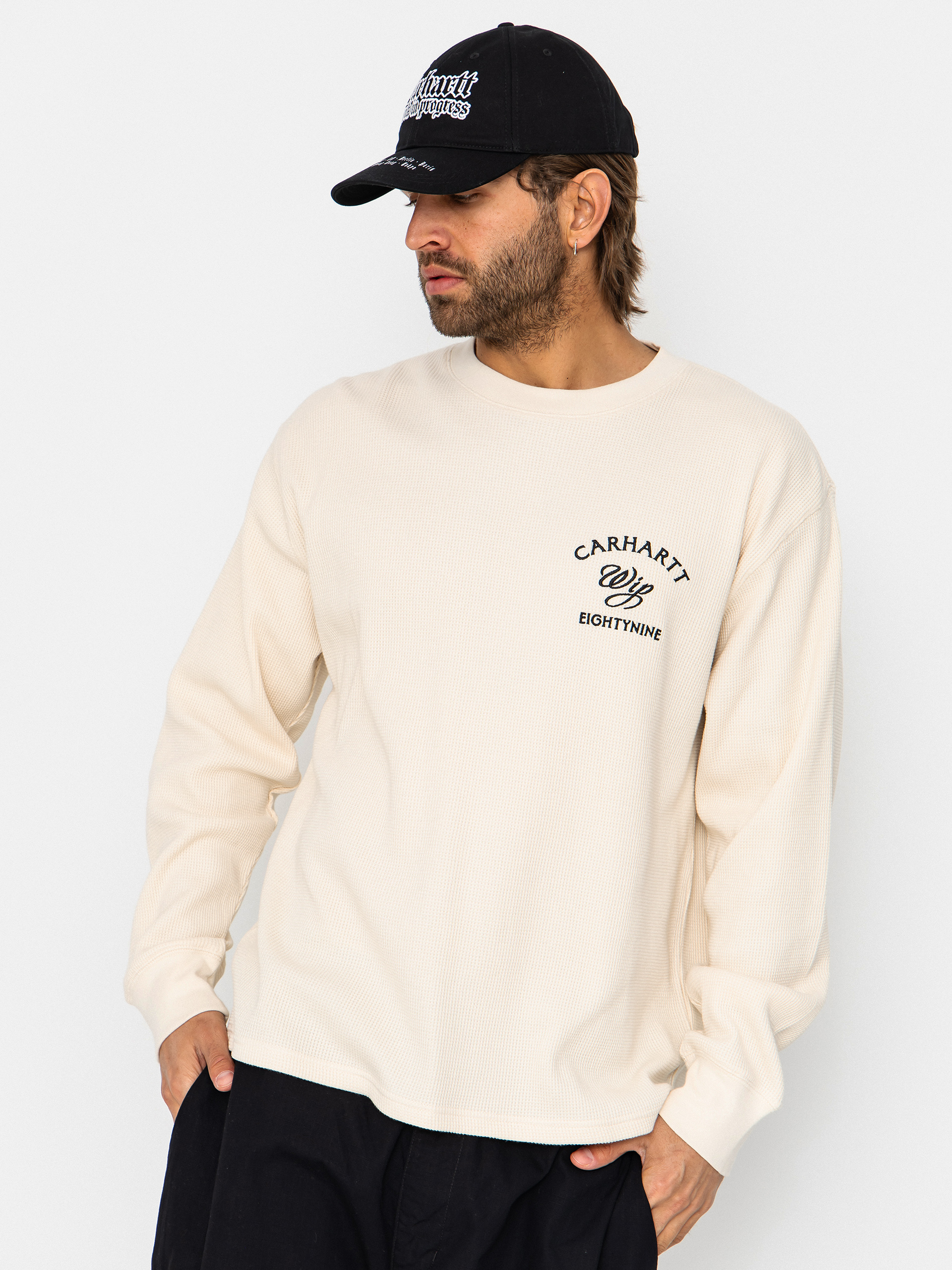 Carhartt WIP Eightynine Waffle Hosszú ujjú felső (natural/black)
