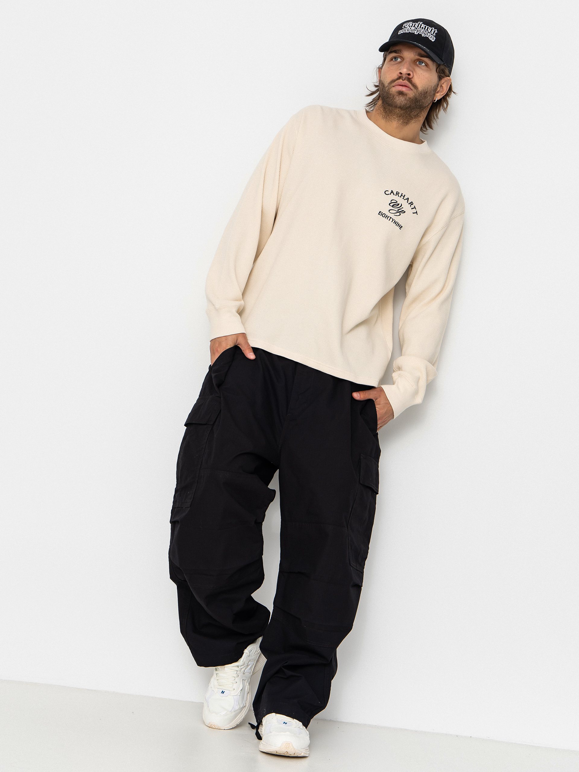 Carhartt WIP Eightynine Waffle Hosszú ujjú felső (natural/black)