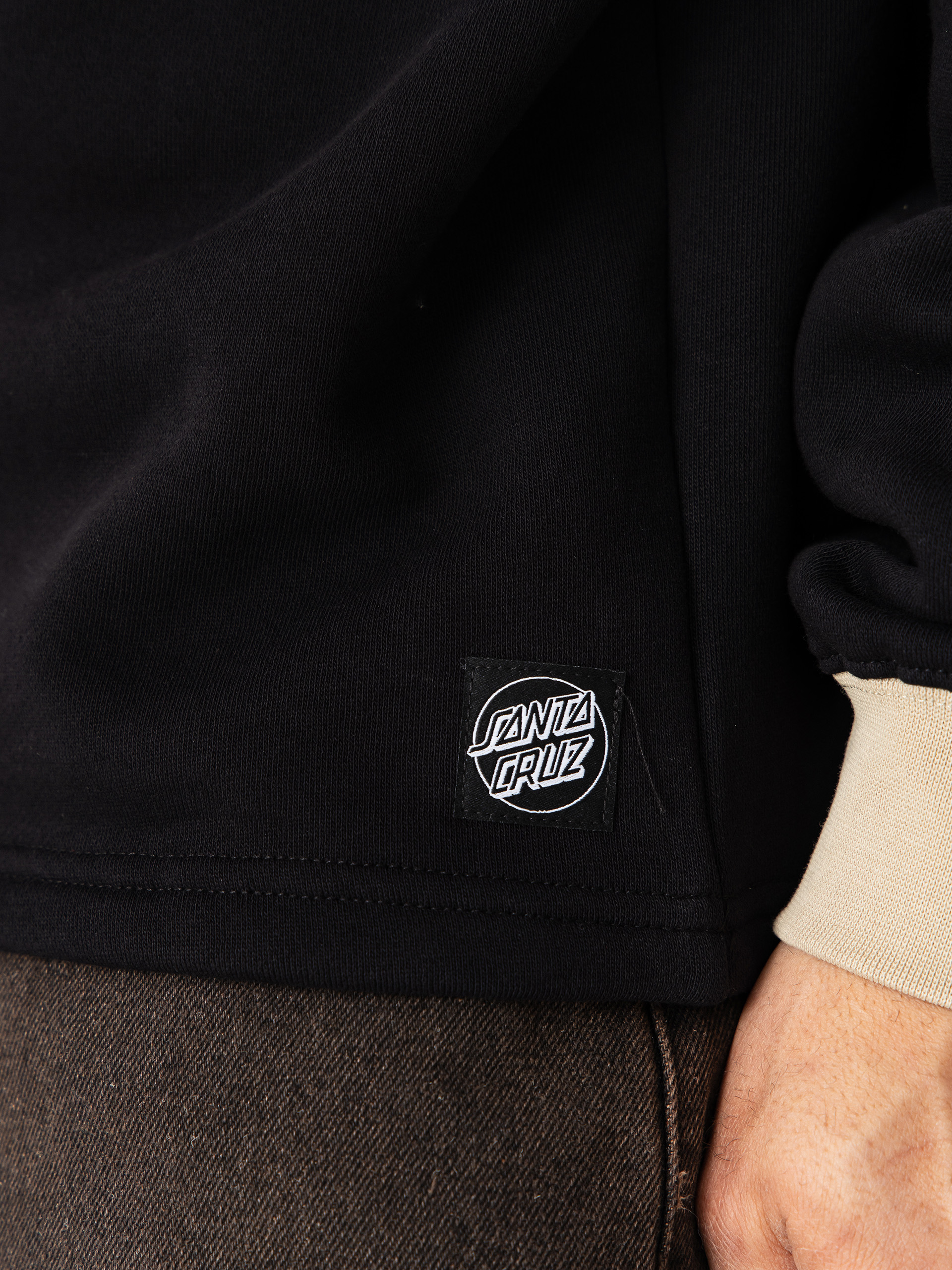 Santa Cruz Out Of Time Strip 1/4 Zip Pulóver (black)