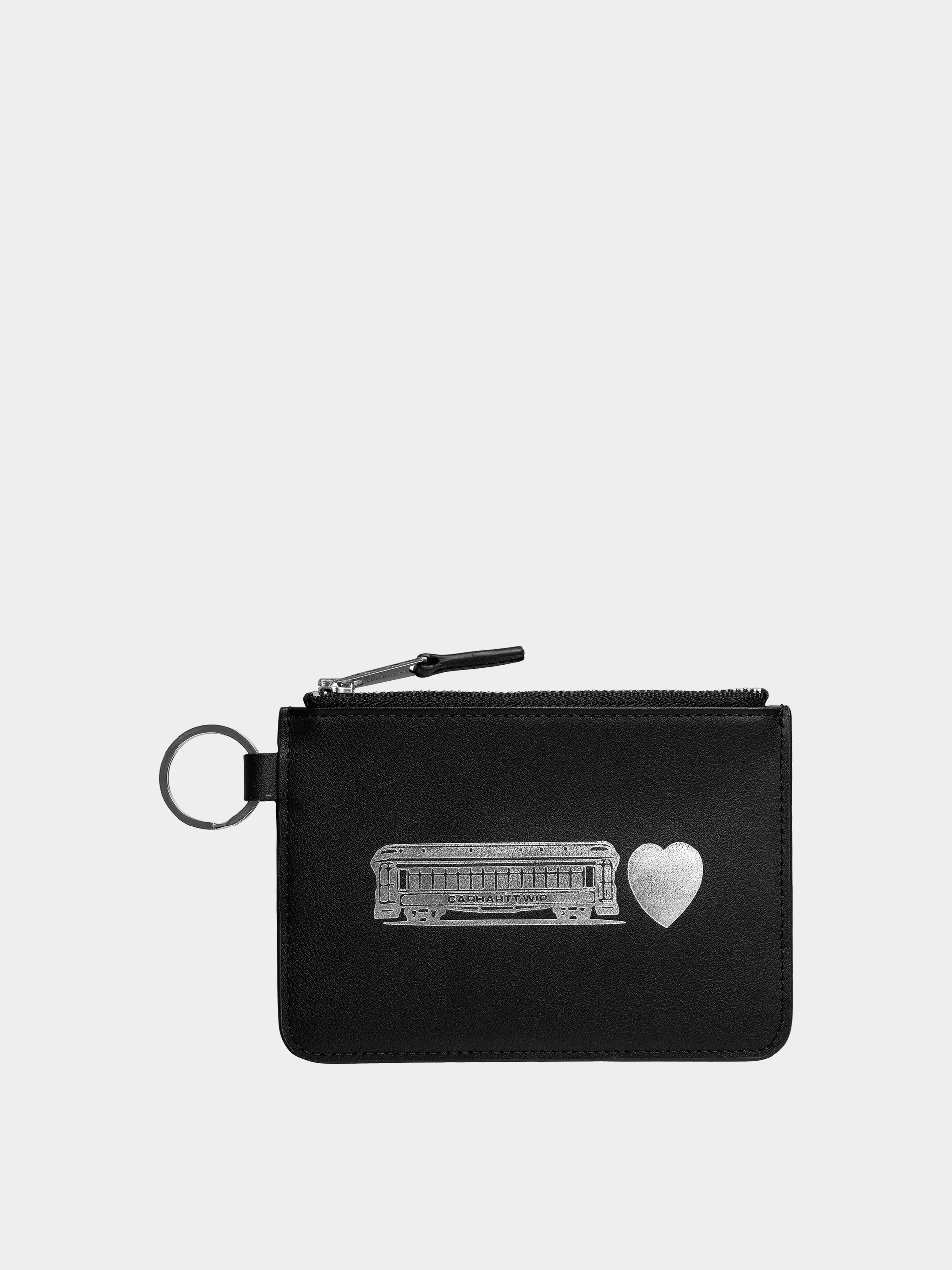 Carhartt WIP Deconstructed Leather Pénztárca (black/silver)