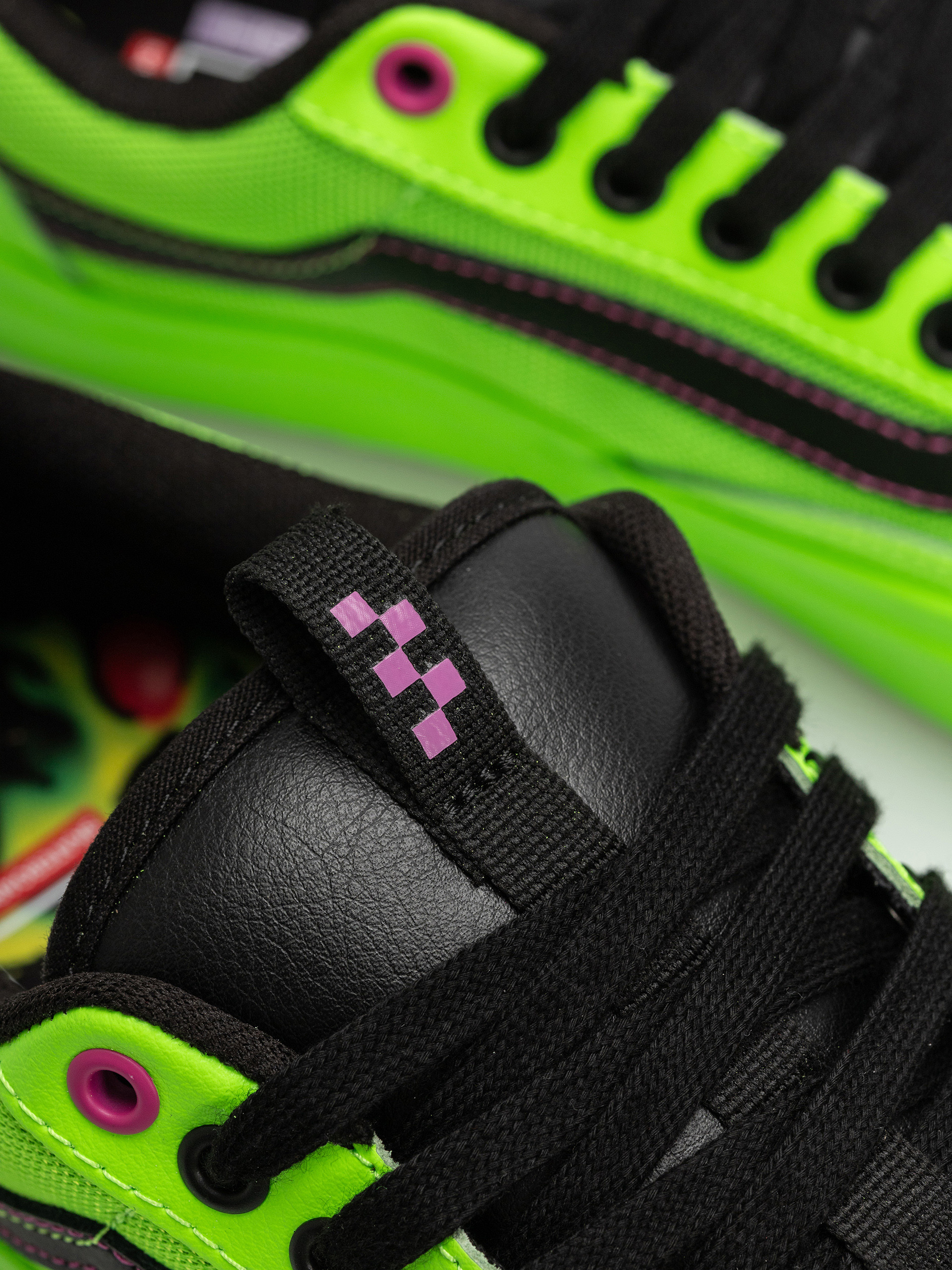 Vans Skate Old Skool 36 + Cipők (black/green gec)