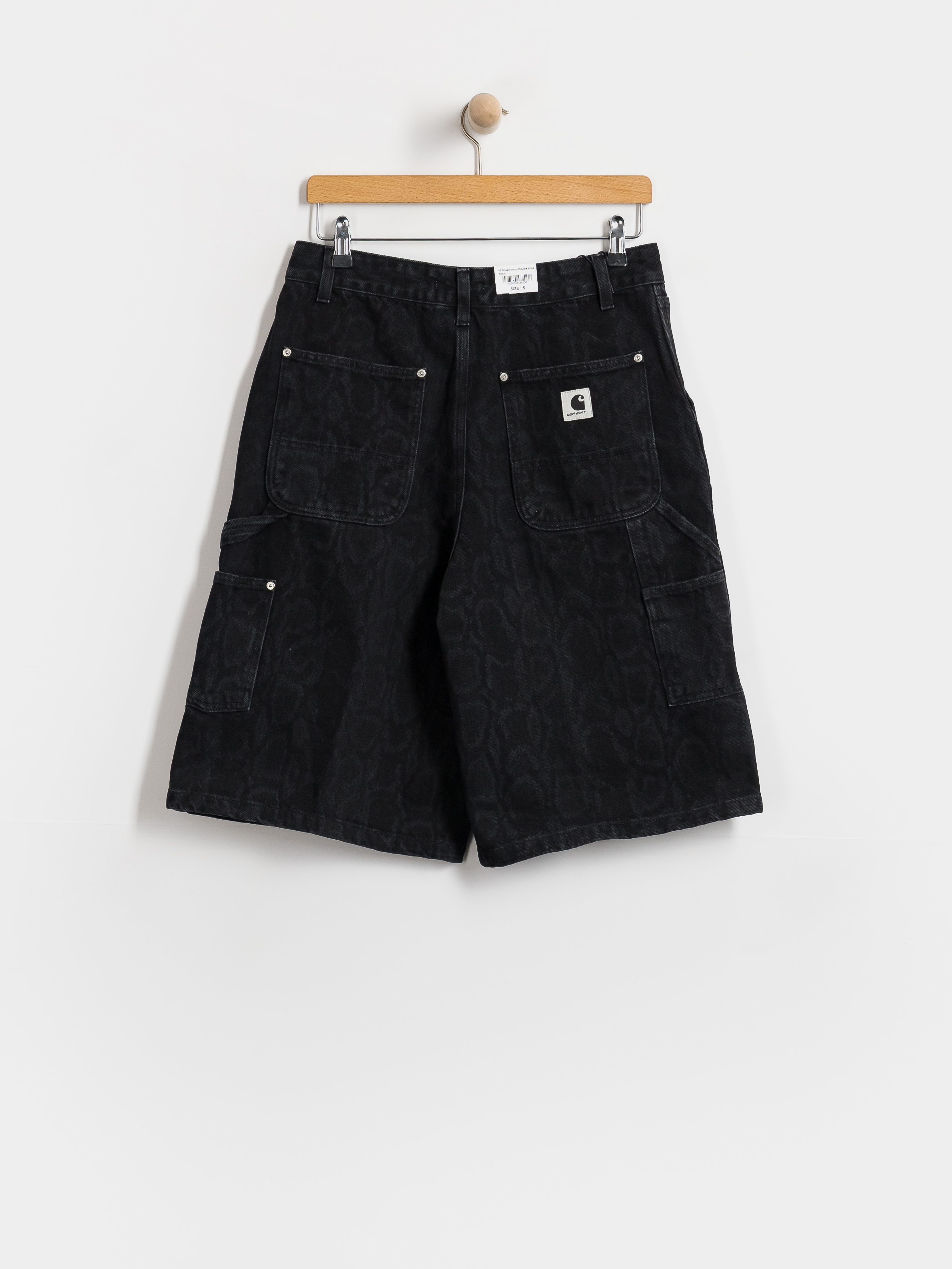 Rövidnadrág Carhartt WIP Snake Nixon Double Knee Wmn (snake camo/black)