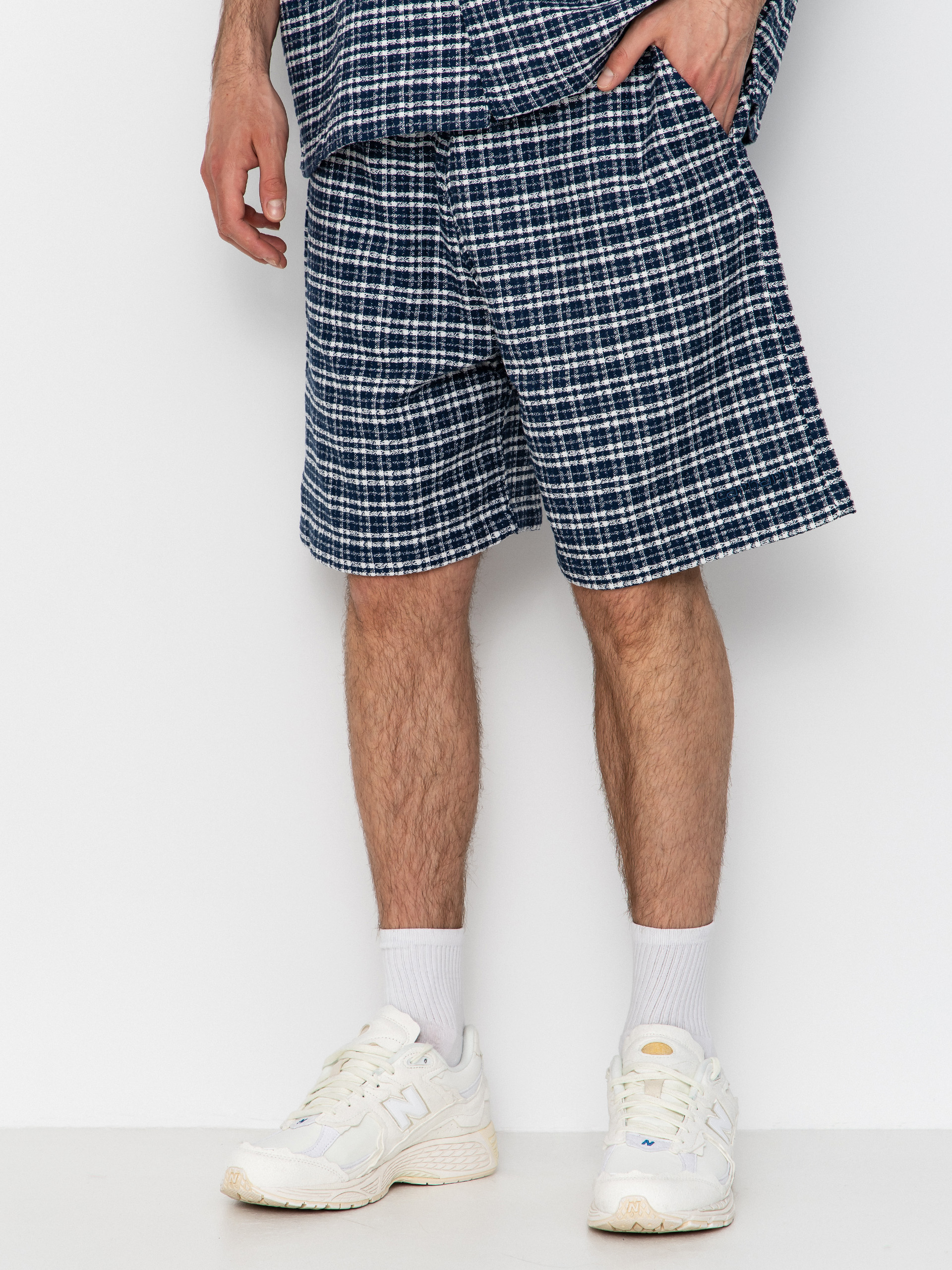Rövidnadrág Carhartt WIP Kander (kander check/blue river)