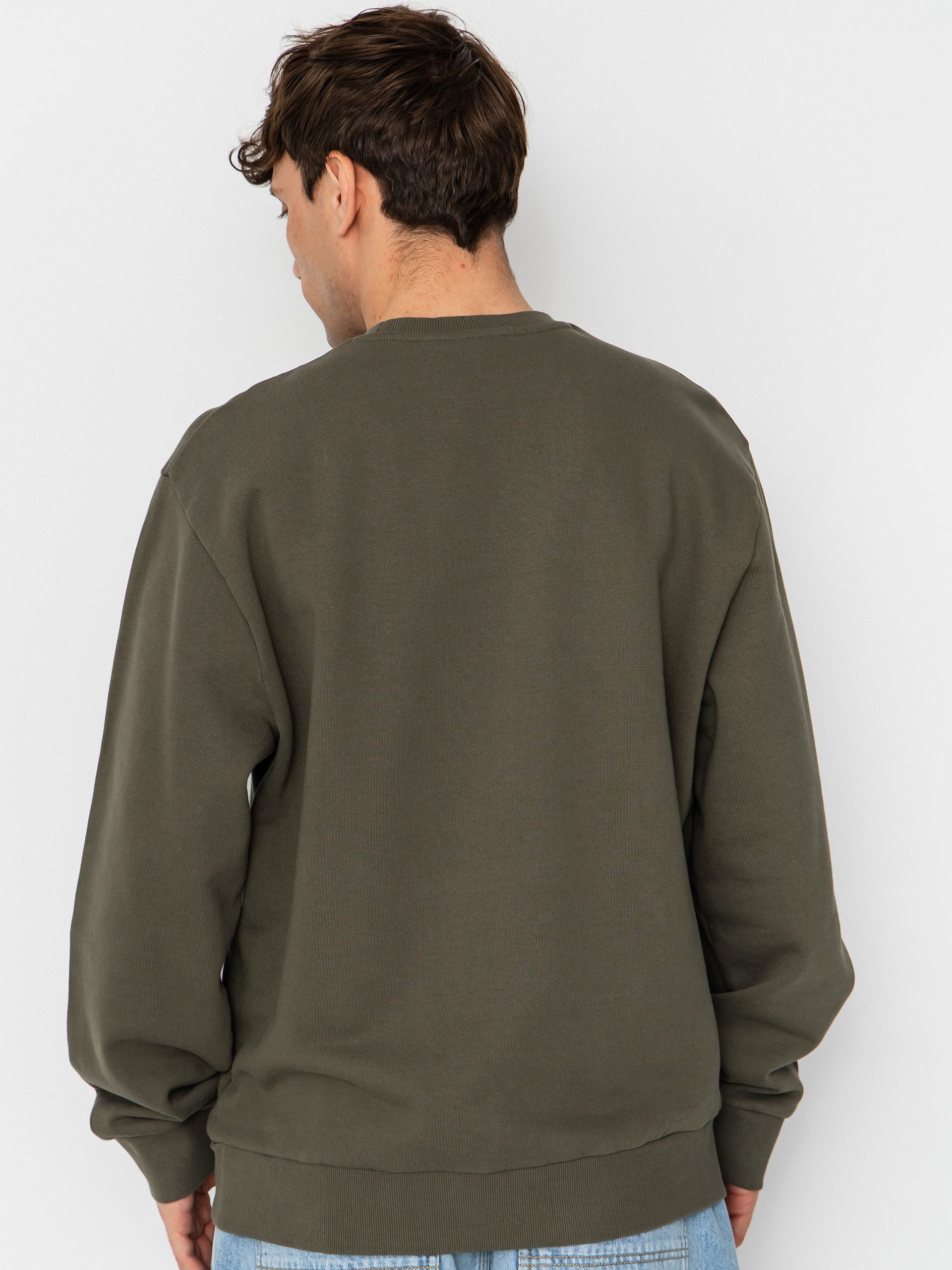 Pulóver Carhartt WIP Script Embroidery (leaf/white)