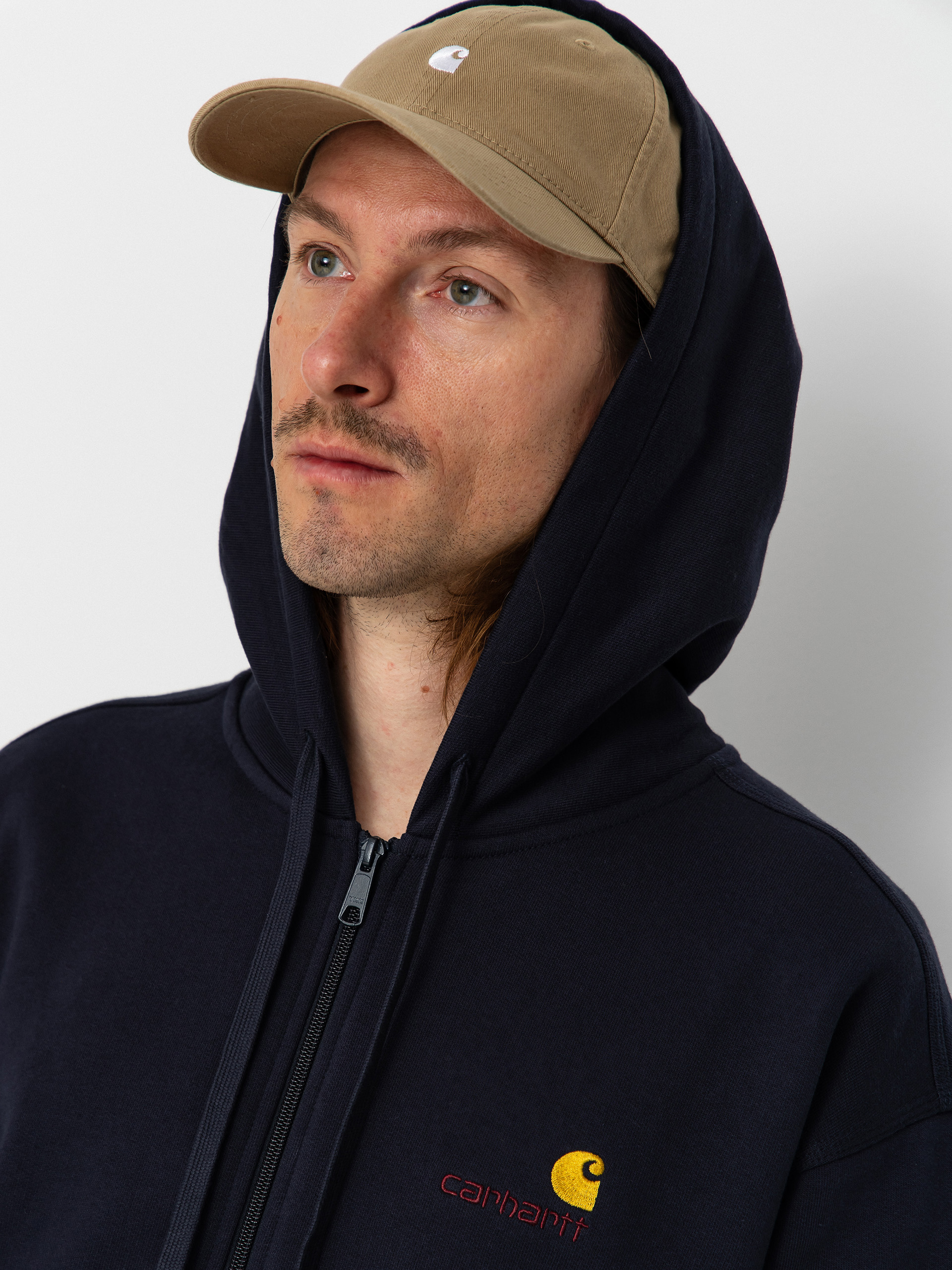 Kapucnis pulóver Carhartt WIP American Script ZHD (deep night)