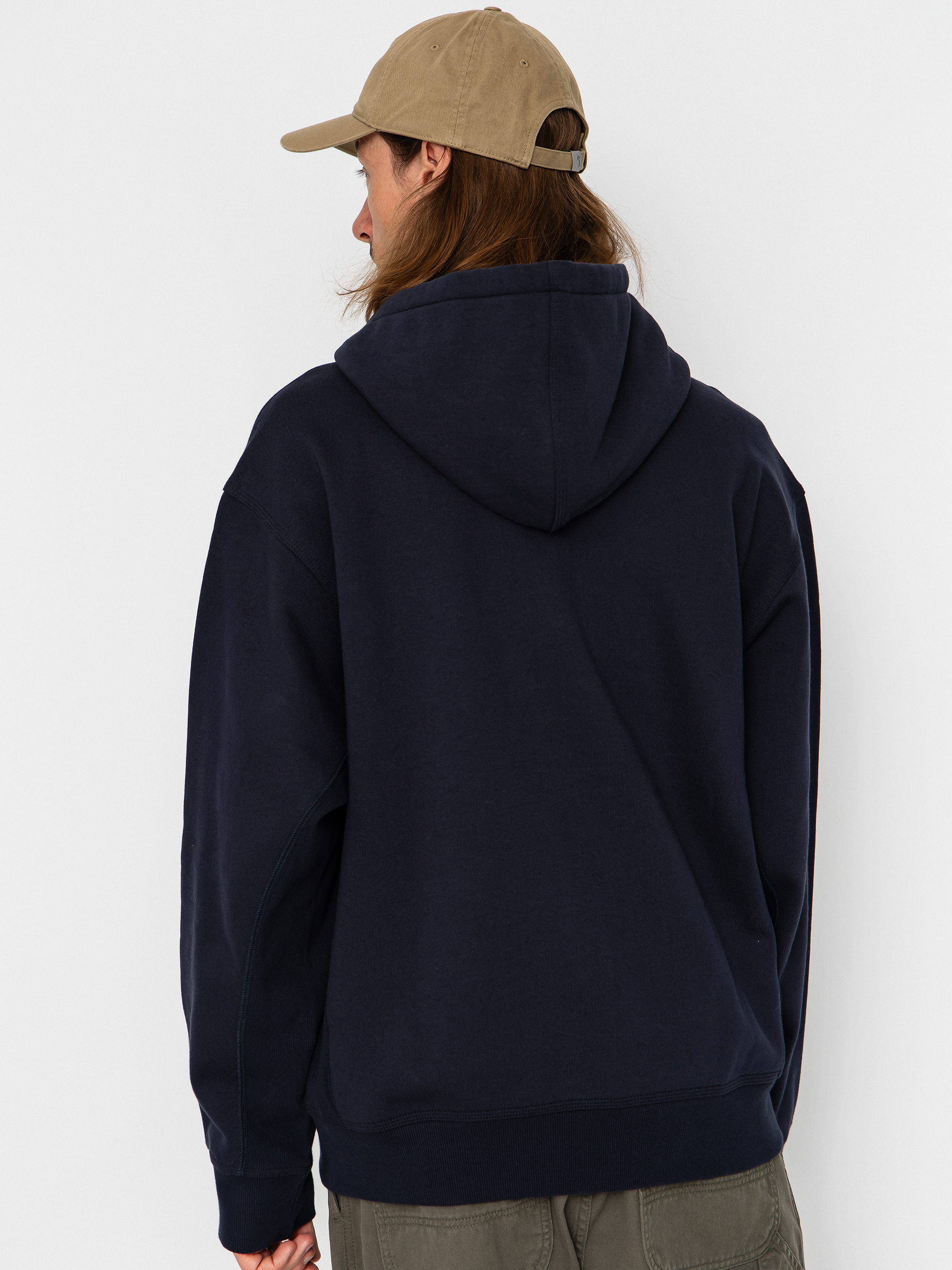 Kapucnis pulóver Carhartt WIP American Script ZHD (deep night)
