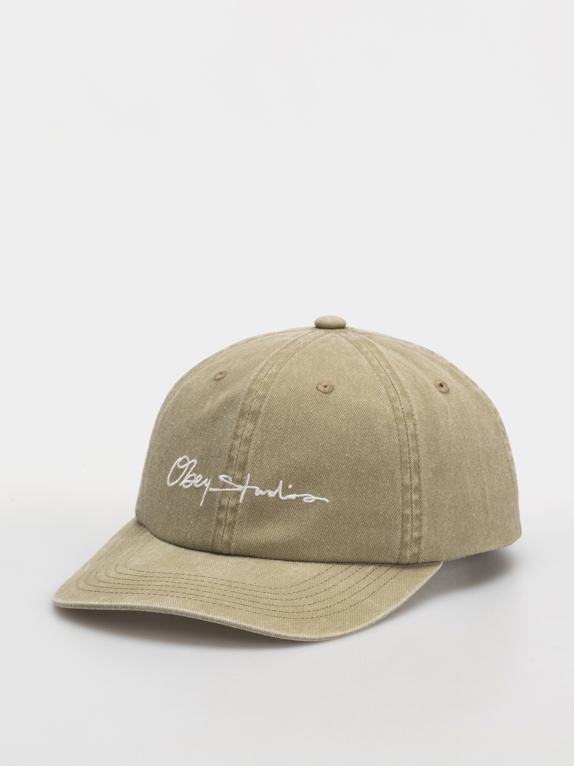 OBEY Pigment Signature Baseball sapka (pigment khaki)