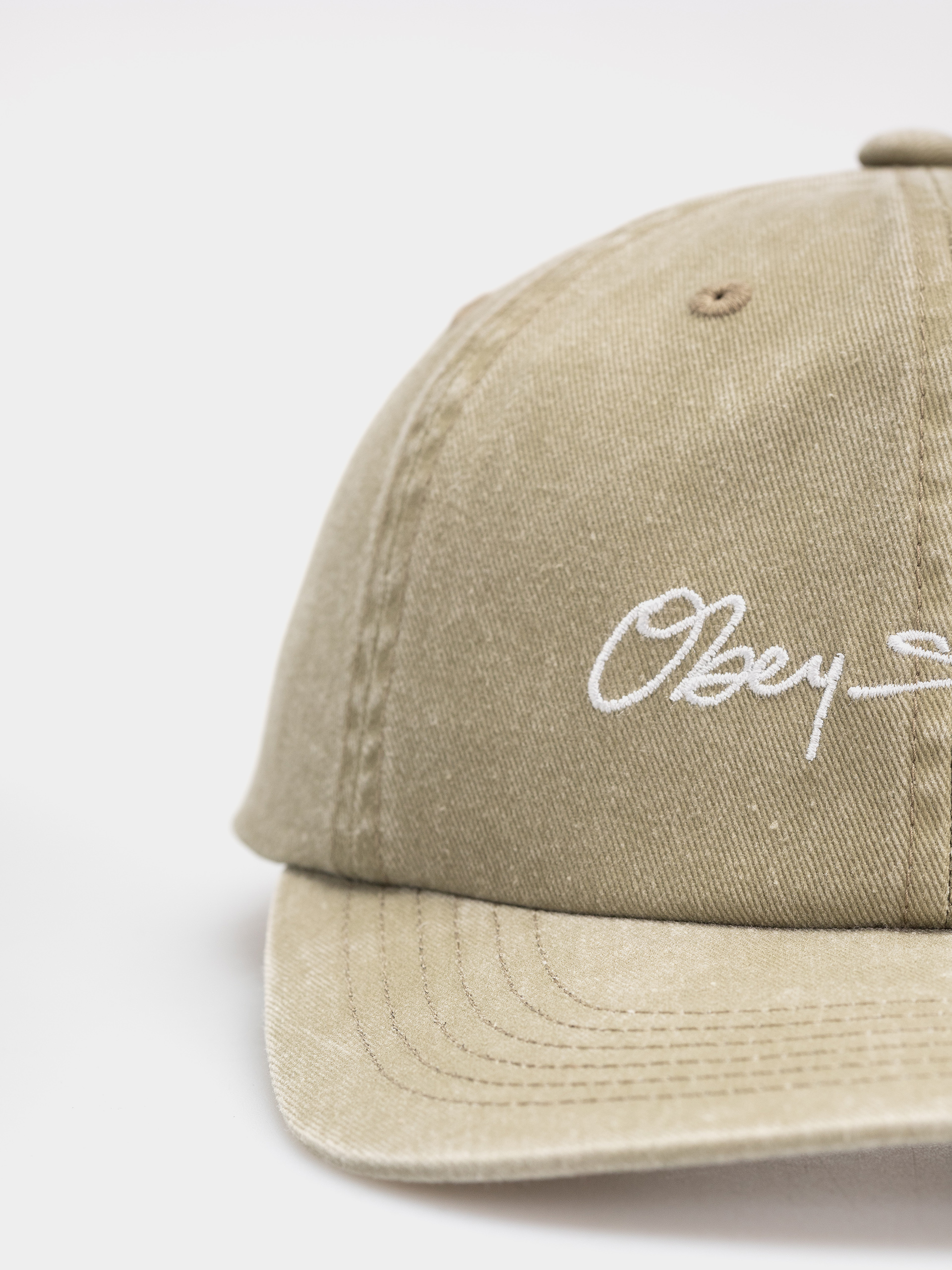 OBEY Pigment Signature Baseball sapka (pigment khaki)