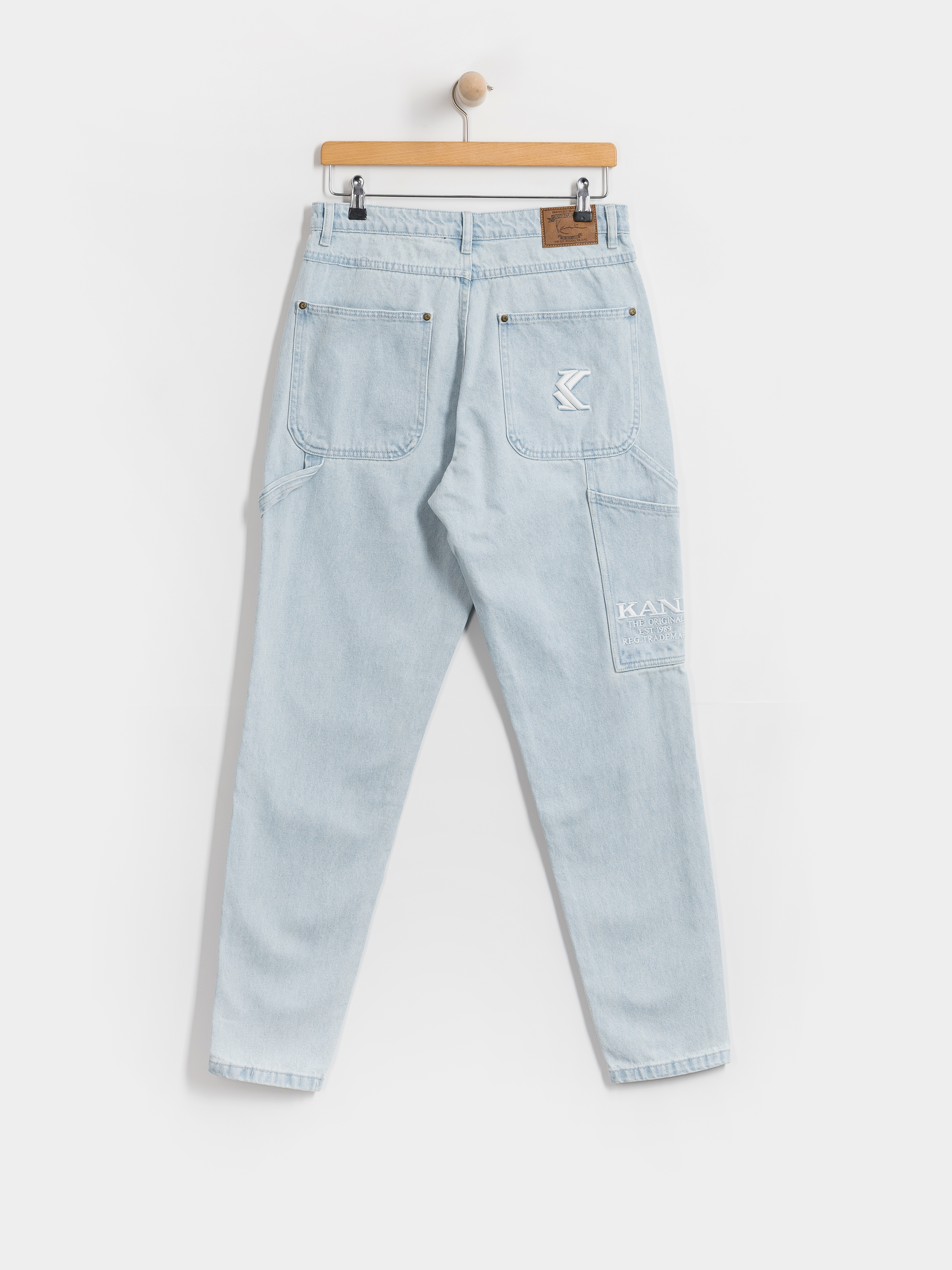 Karl Kani Retro Tapered Workwear Denim Kisnadrág (bleached blue)