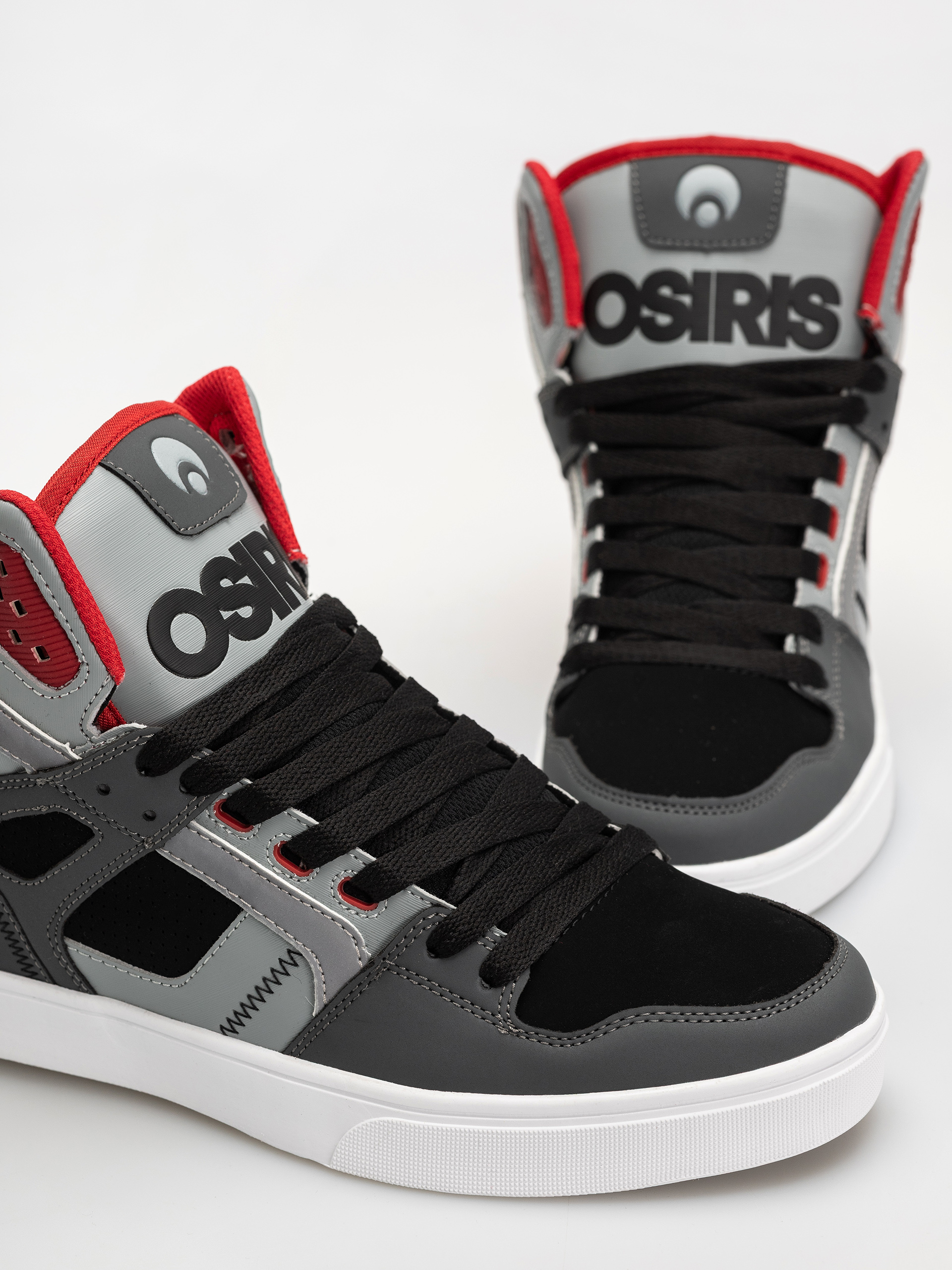 Osiris Clone Cipők (black/grey/red)