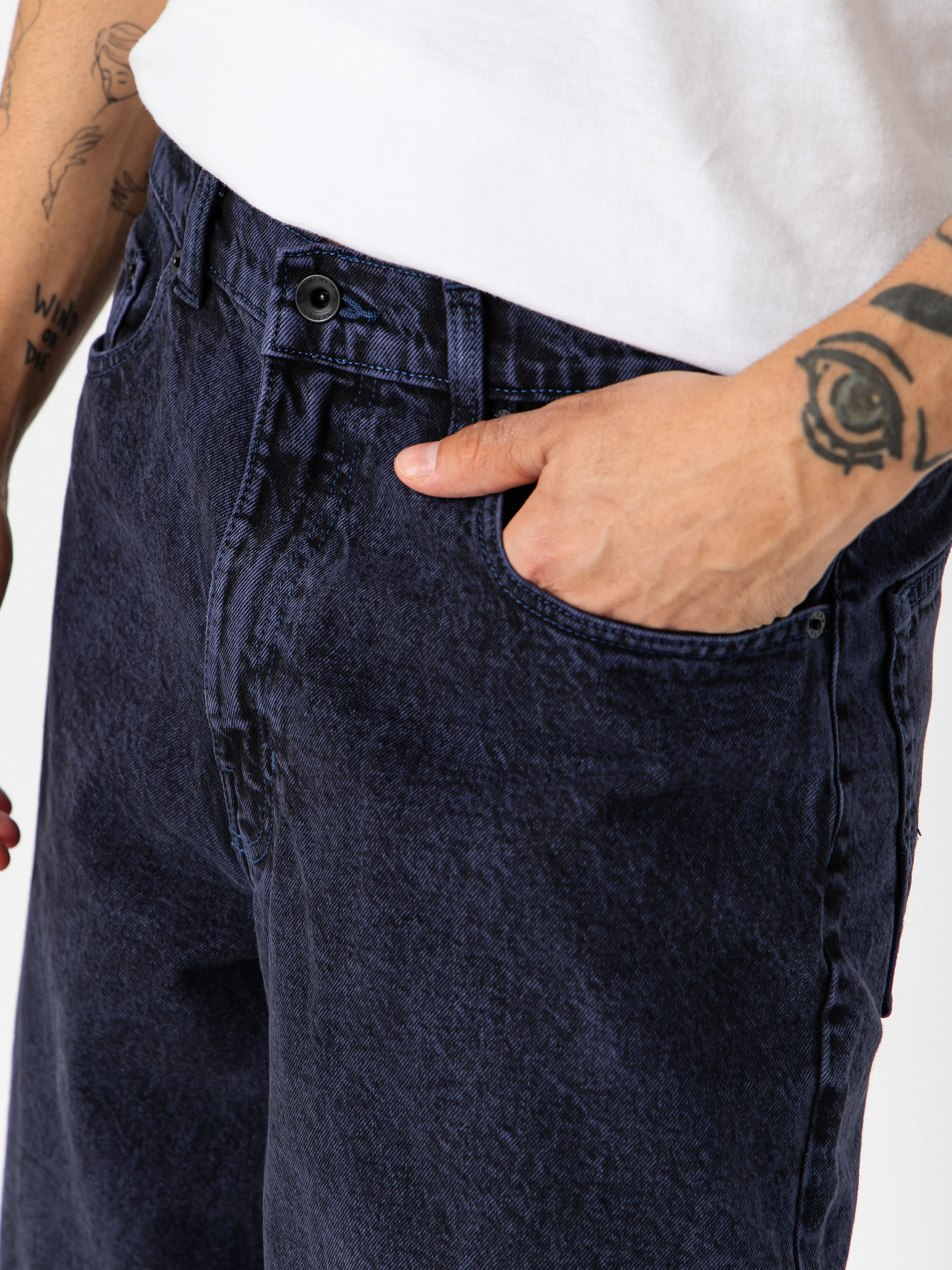 Vans Check 5 Baggy Acid Overdyed Denim Kisnadrág (deep indigo)