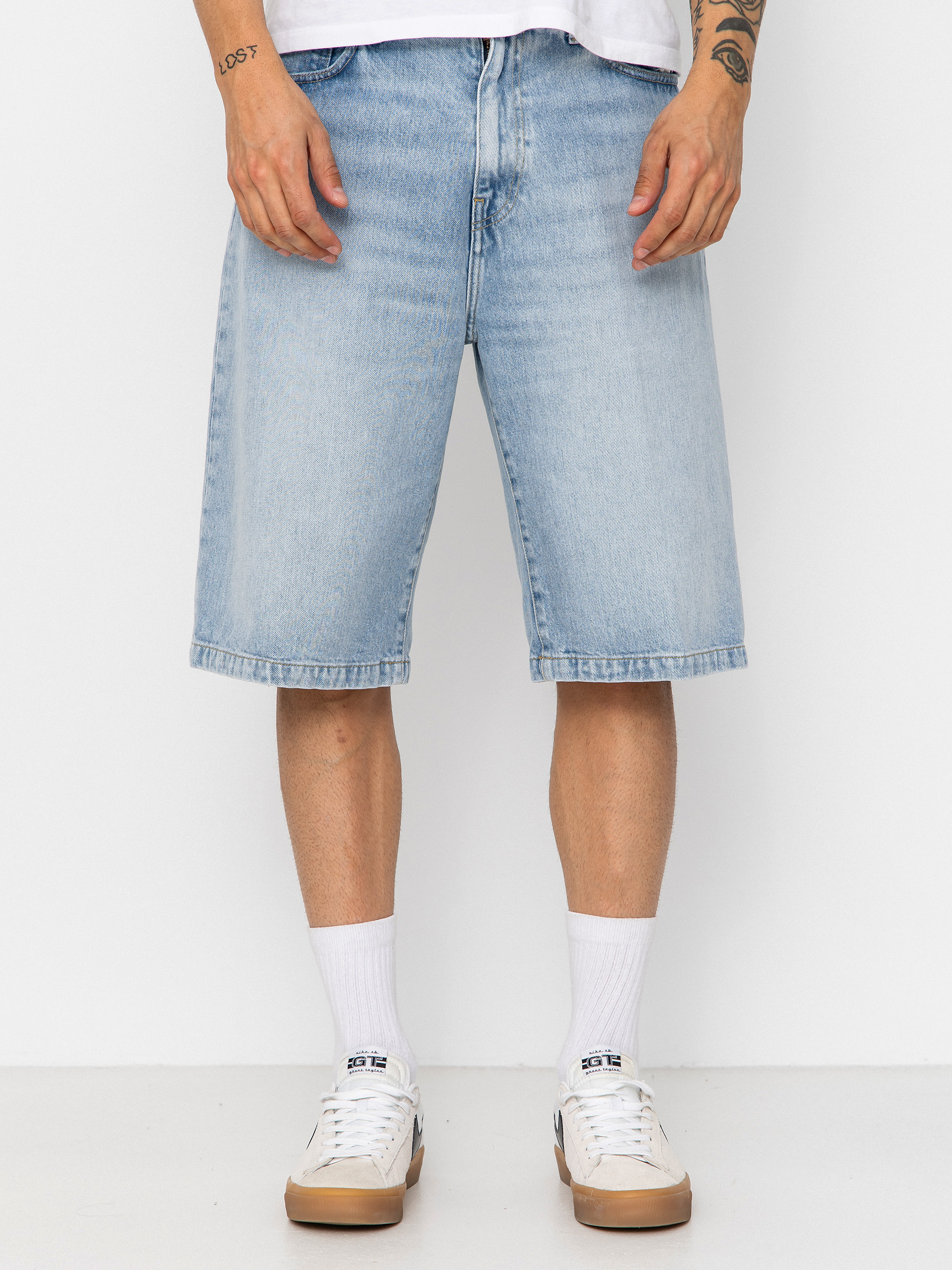 Rövidnadrág Carhartt WIP Langdon (blue heavy worn bleached)