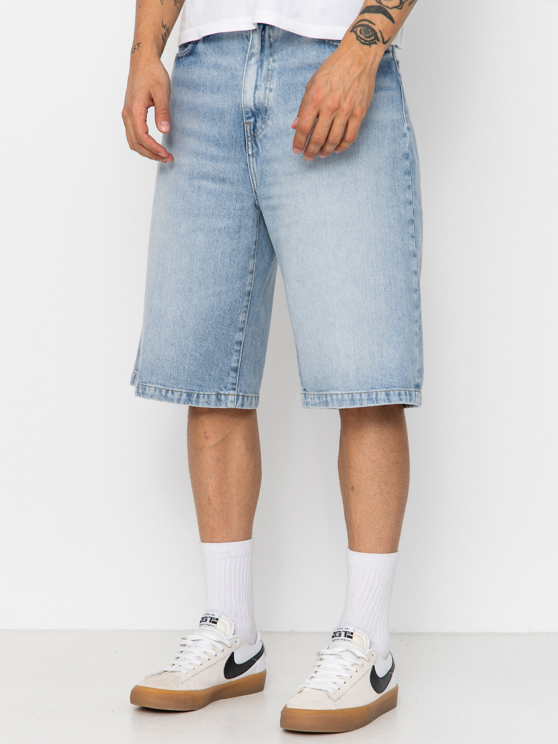 Rövidnadrág Carhartt WIP Langdon (blue heavy worn bleached)
