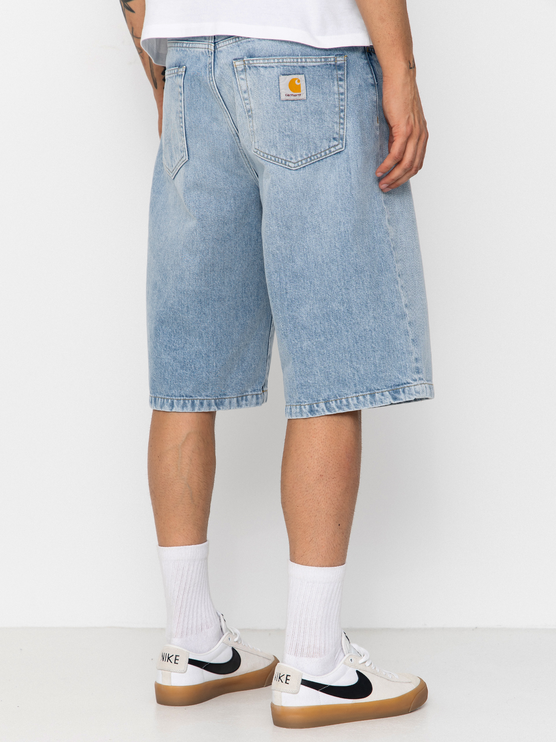 Rövidnadrág Carhartt WIP Langdon (blue heavy worn bleached)