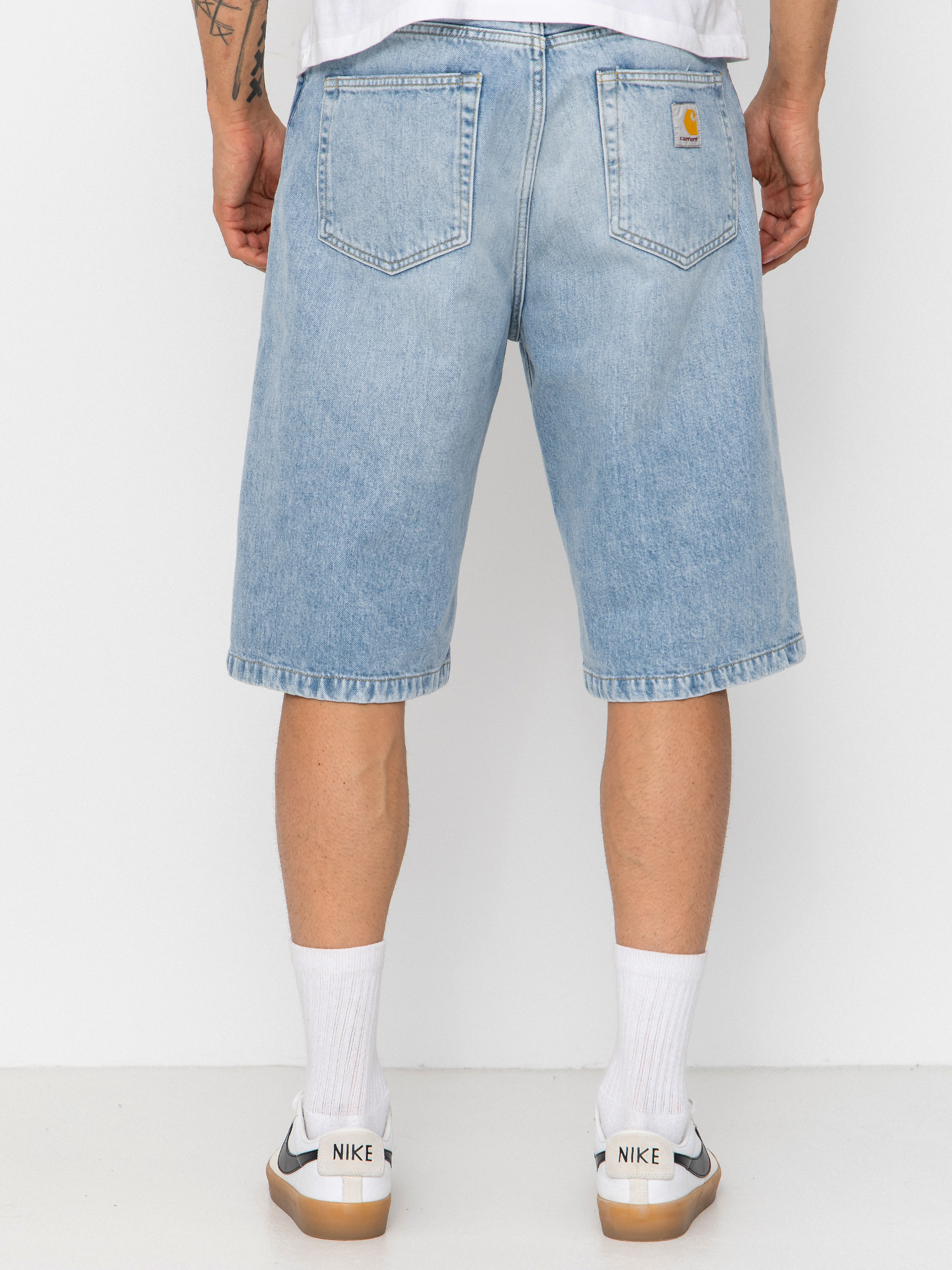 Rövidnadrág Carhartt WIP Langdon (blue heavy worn bleached)