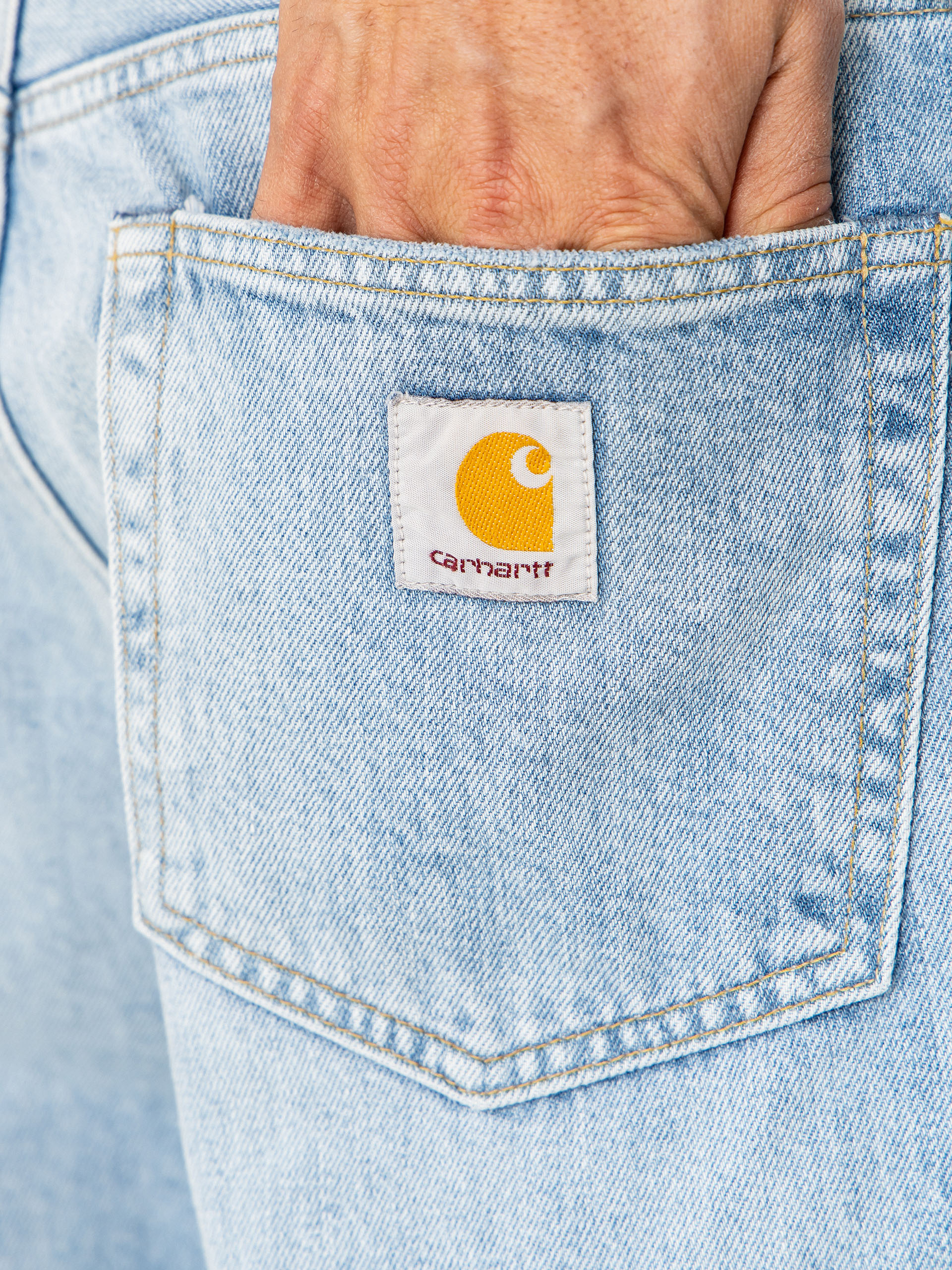 Rövidnadrág Carhartt WIP Langdon (blue heavy worn bleached)