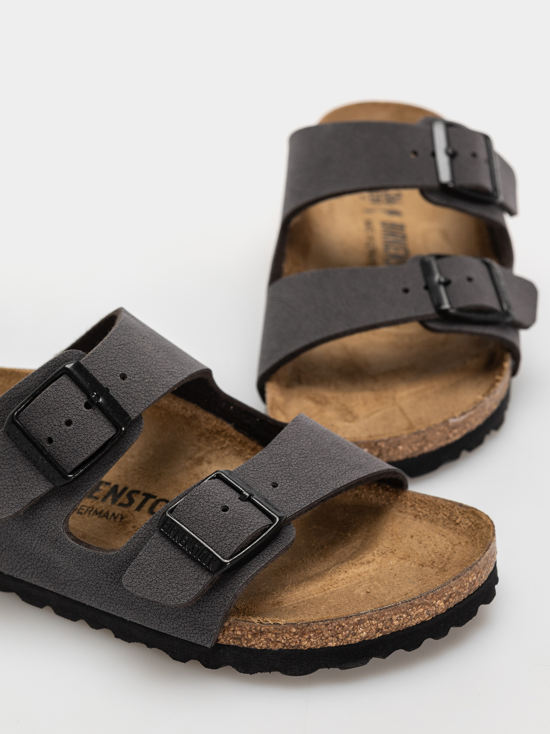 Flip-flop papucsok Birkenstock Arizona Birkibuc Narrow (velvet gray/black)