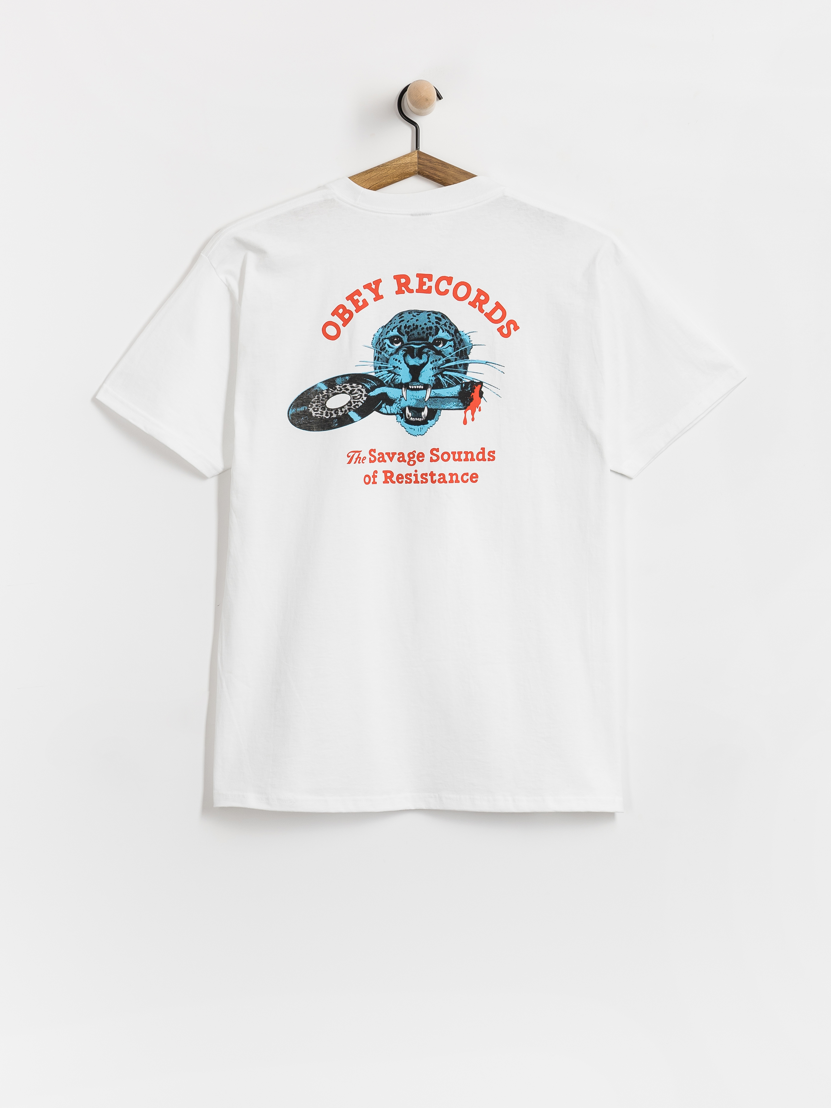 Póló OBEY Savage Sounds Leopard (white)