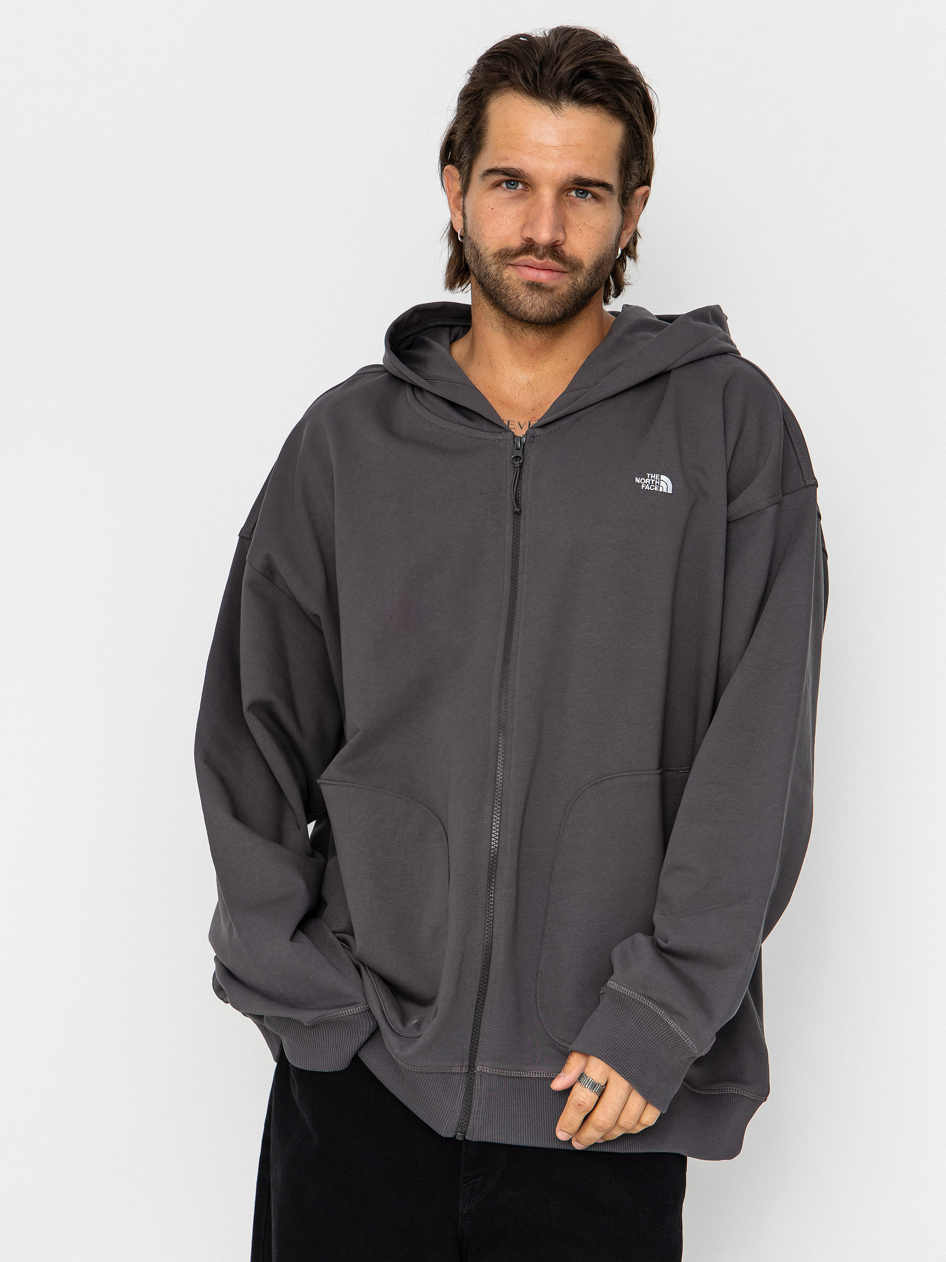 Kapucnis pulóver The North Face Essential Oversize ZHD (anthracite grey)
