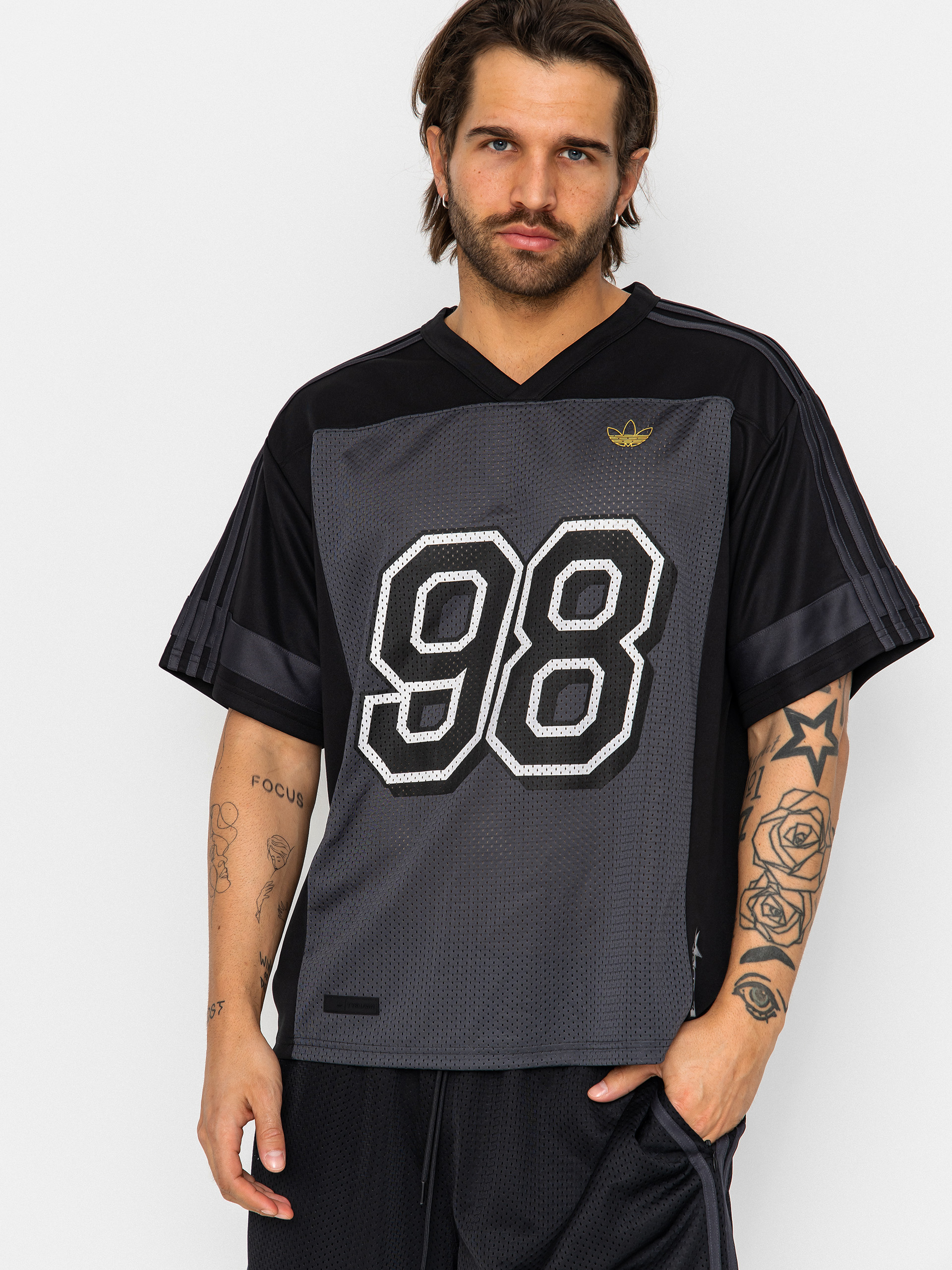 adidas Tyshawn Jrsy Pu00f3lu00f3 (black/ironmt/carbon)