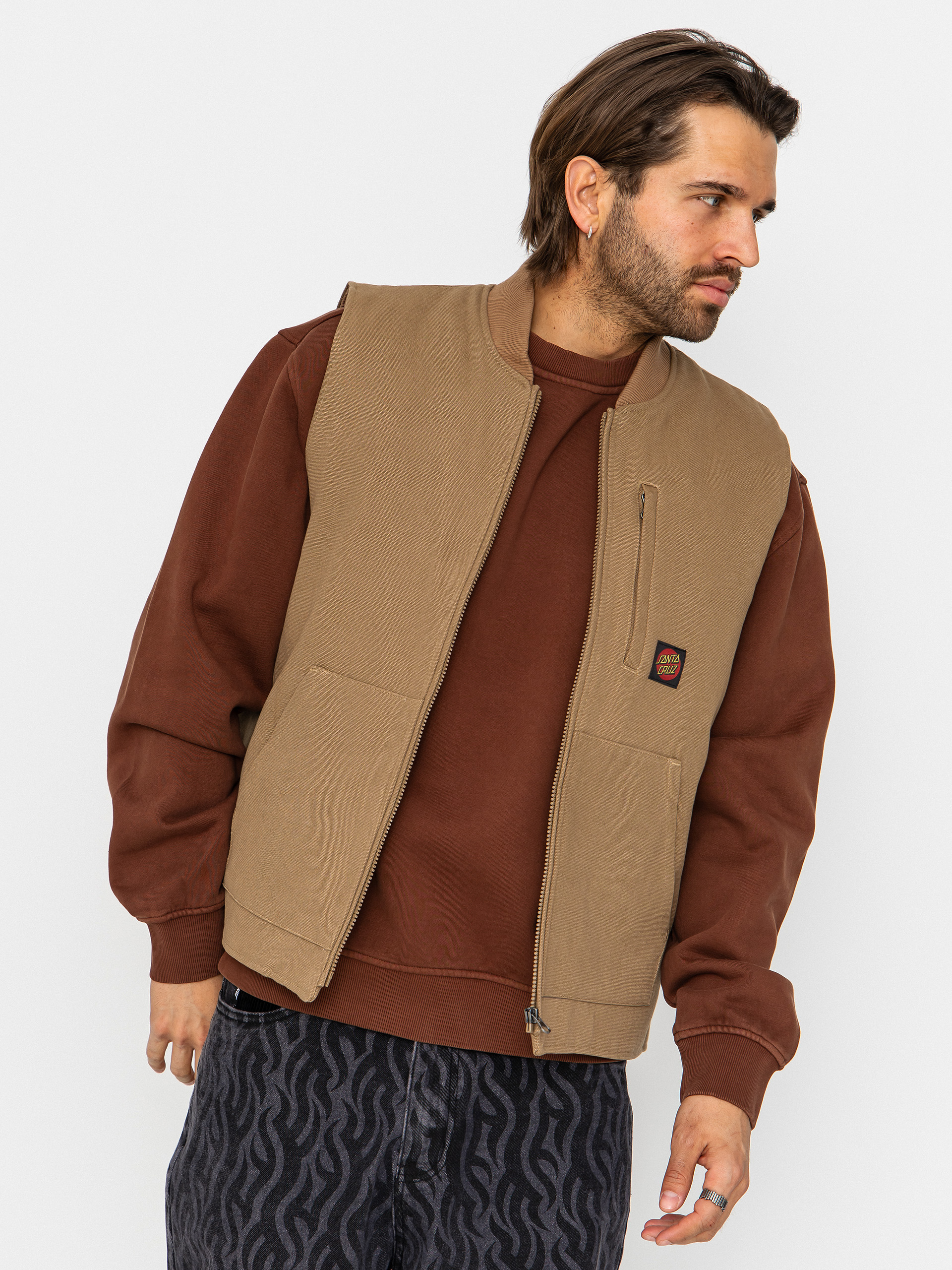 Mellény Santa Cruz Classic Label (taupe)