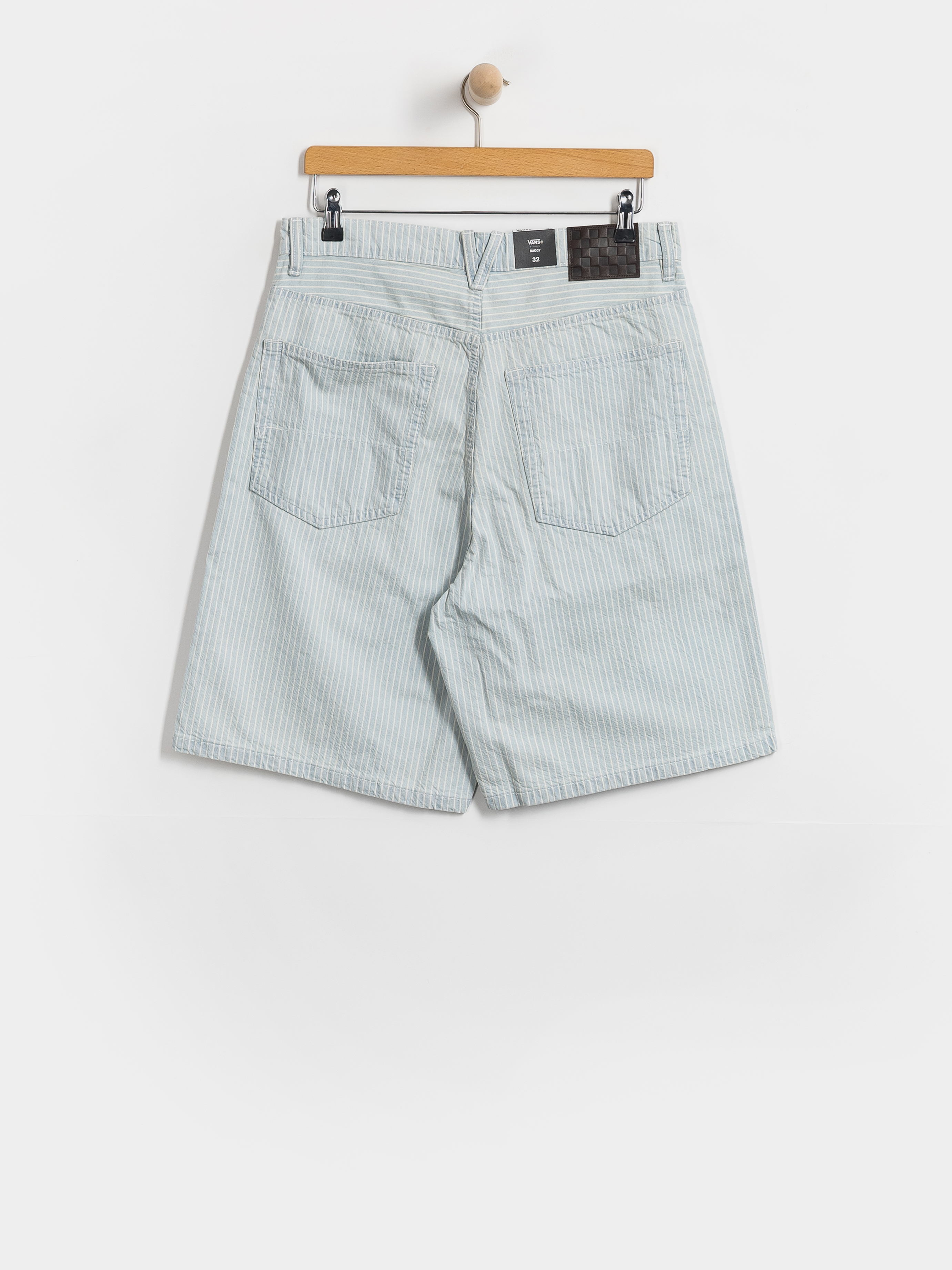 Vans Check 5 Baggy Striped Denim Rövidnadrág (blue ice stripe)