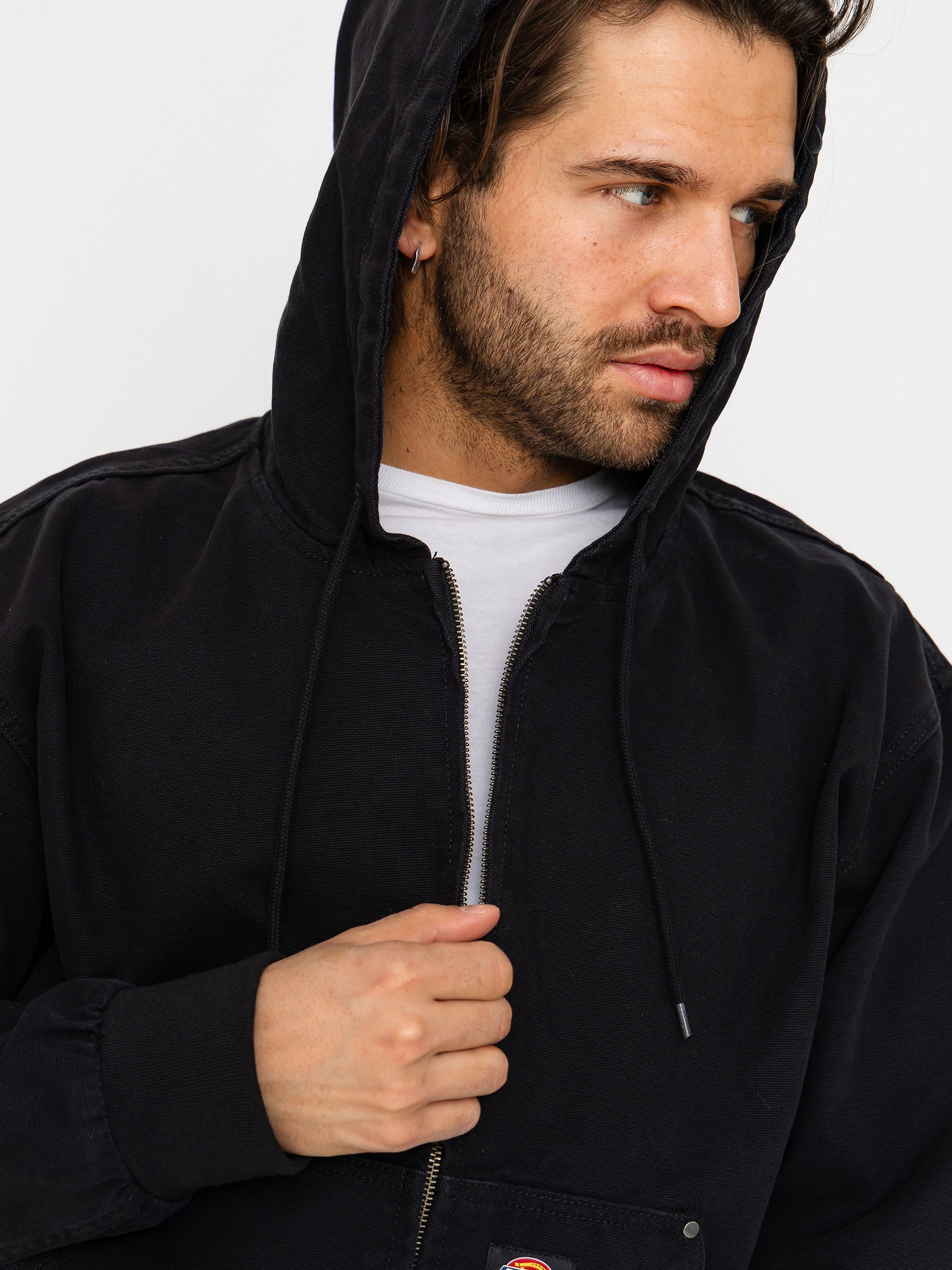 Dzseki Dickies Unlined Canvas Hooded Bomber (black)