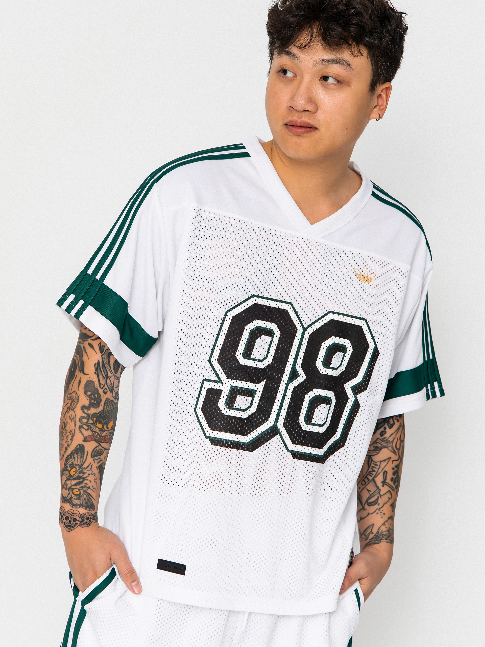 adidas Tyshawn Jrsy Pu00f3lu00f3 (white/cgreen)