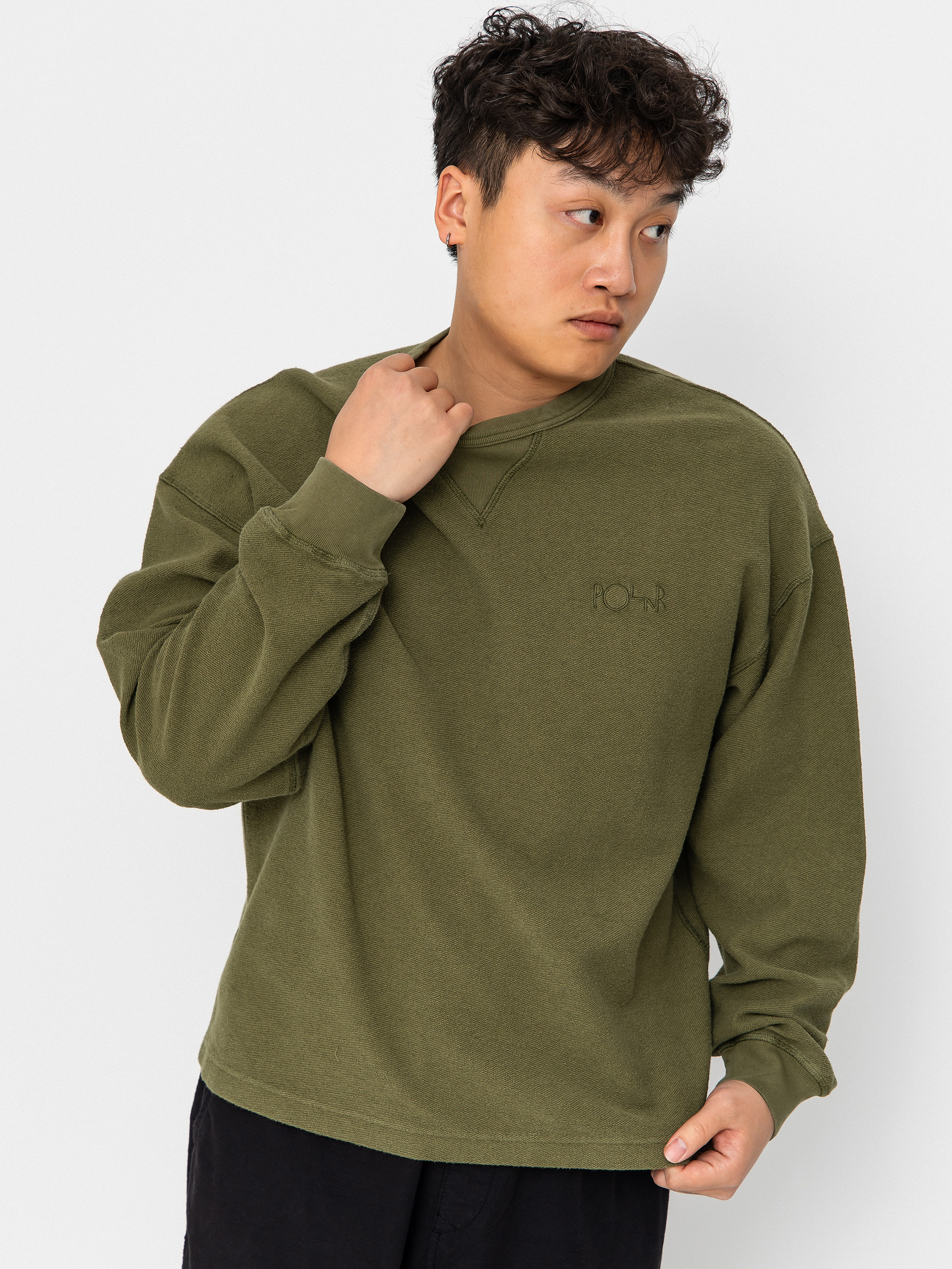 Polar Skate Reversed Pulóver (army green)