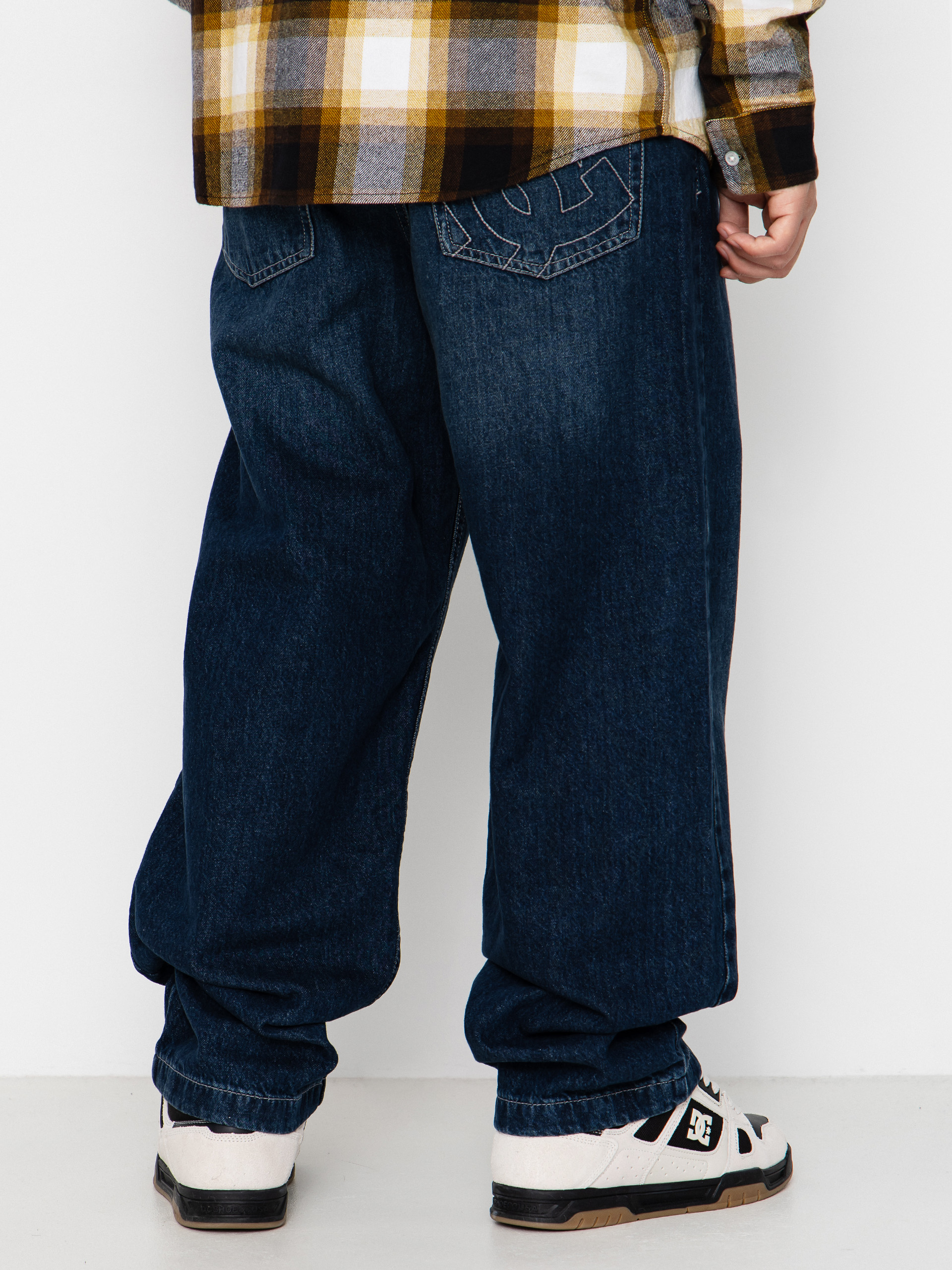 DC Worker Baggy Denim Double That Kisnadrág (dark denim)