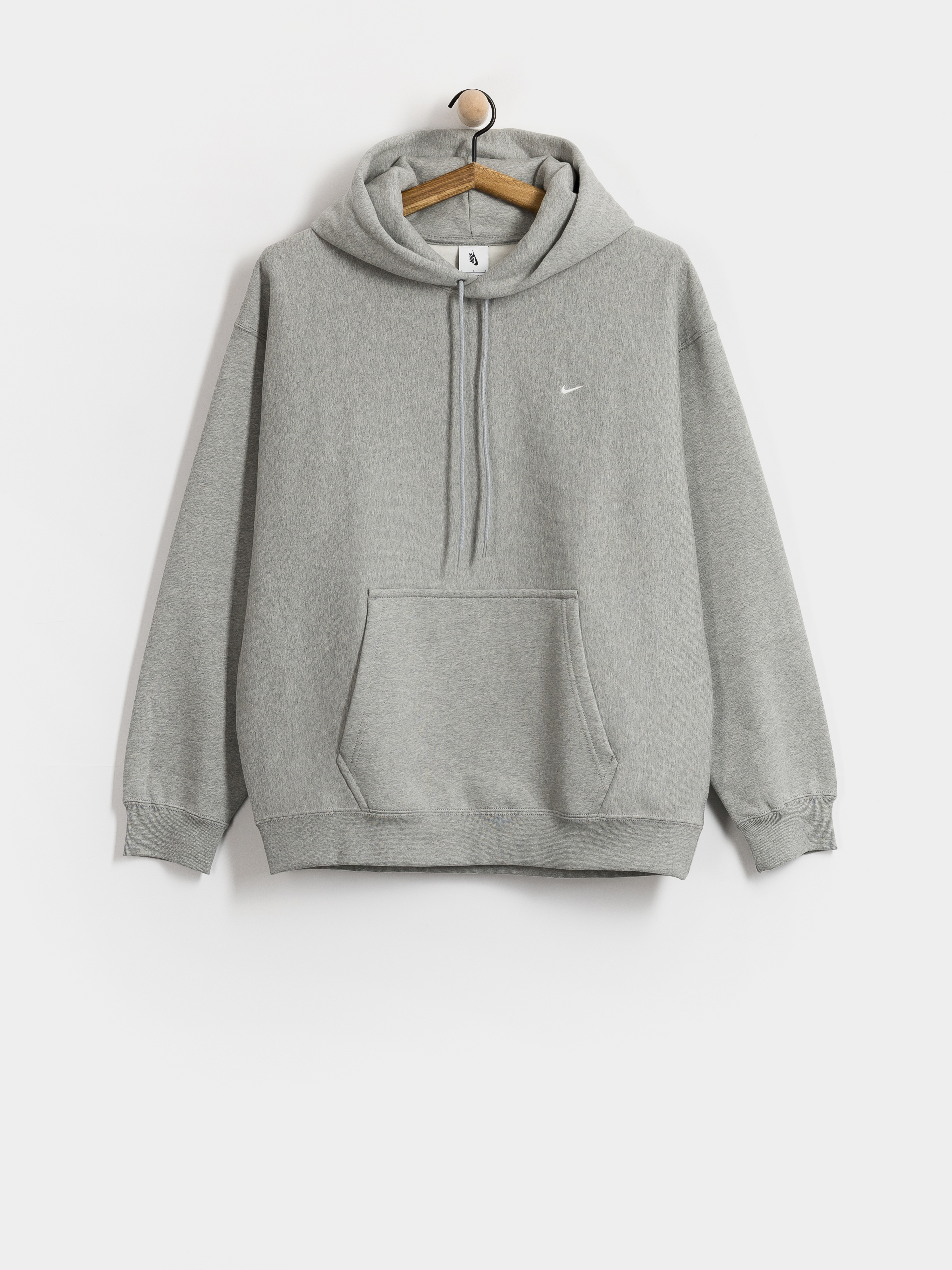Nike SB Solo Swoosh HD Kapucnis pulóver (dk grey heather/lt smoke grey/white)