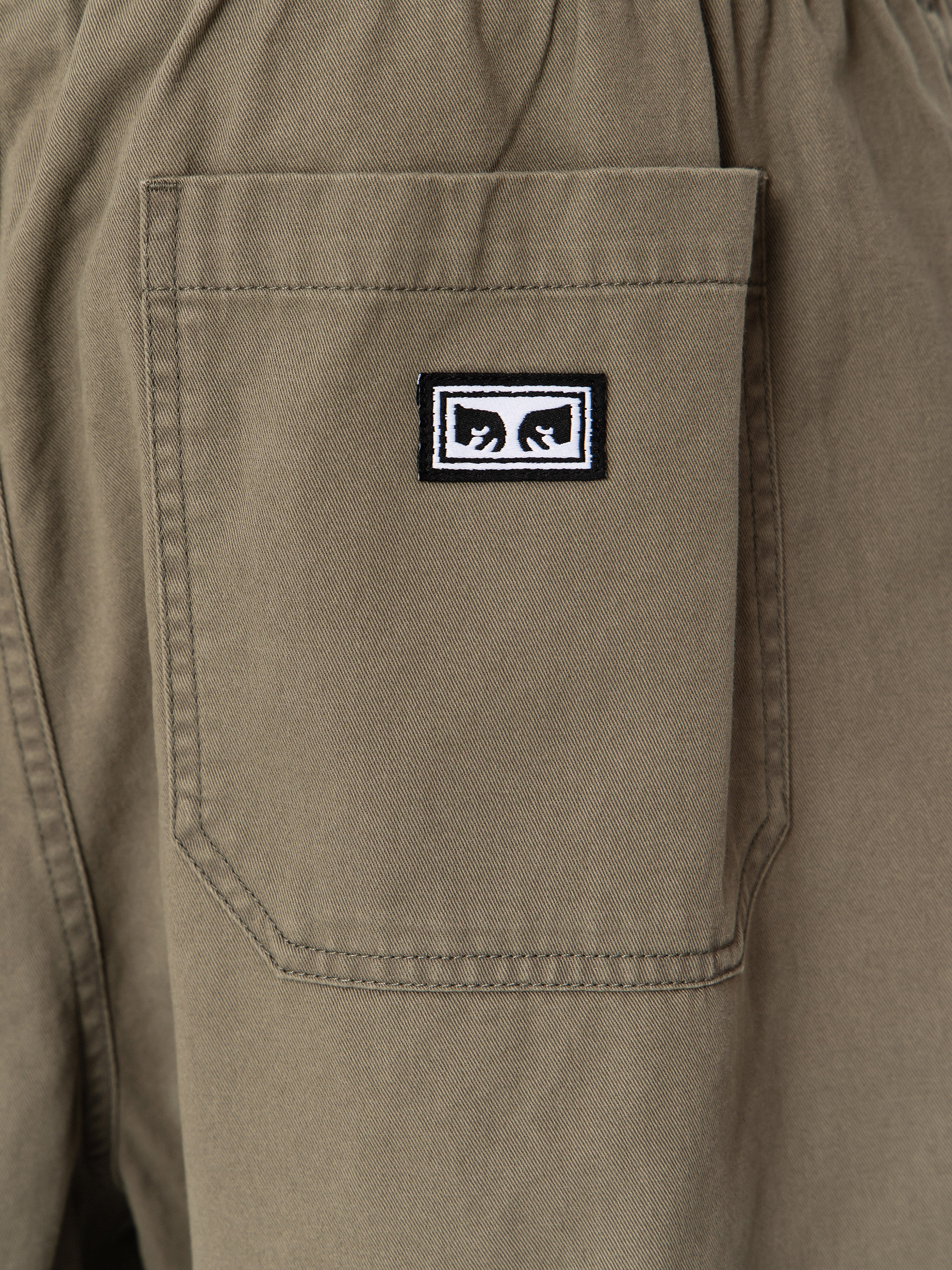 OBEY Theo Easy Rövidnadrág (smokey olive faded wash)