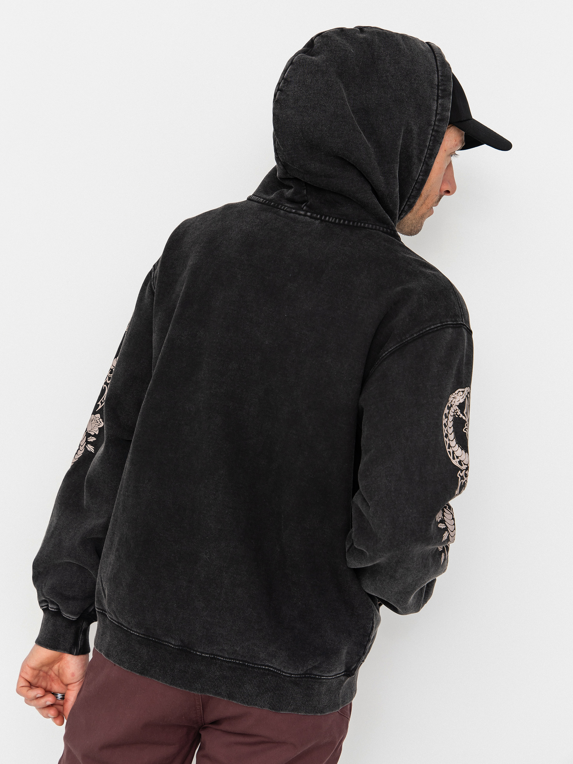 Volcom Die By The Stone ZIP Pulóver (light acid black)
