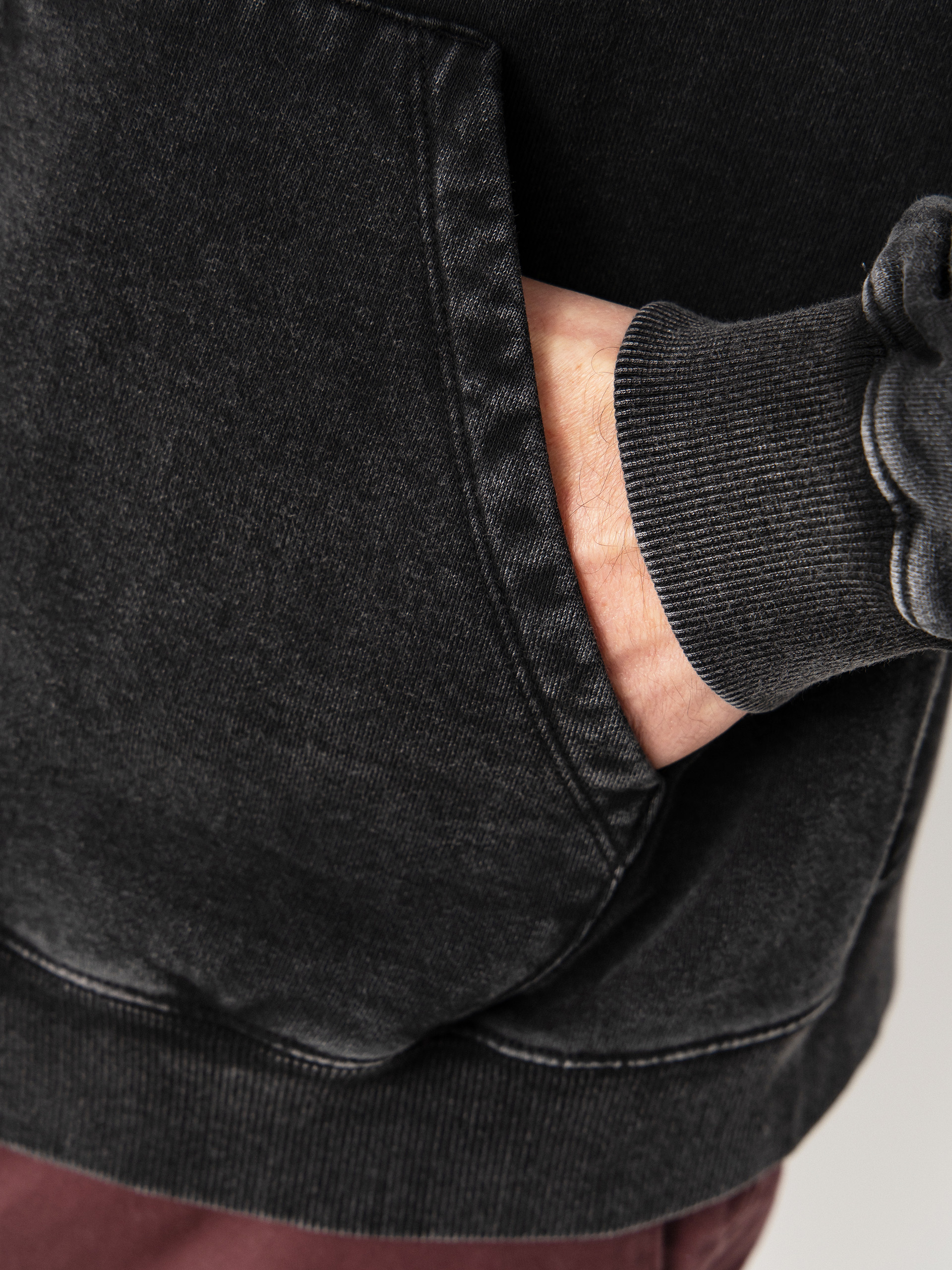 Volcom Die By The Stone ZIP Pulóver (light acid black)