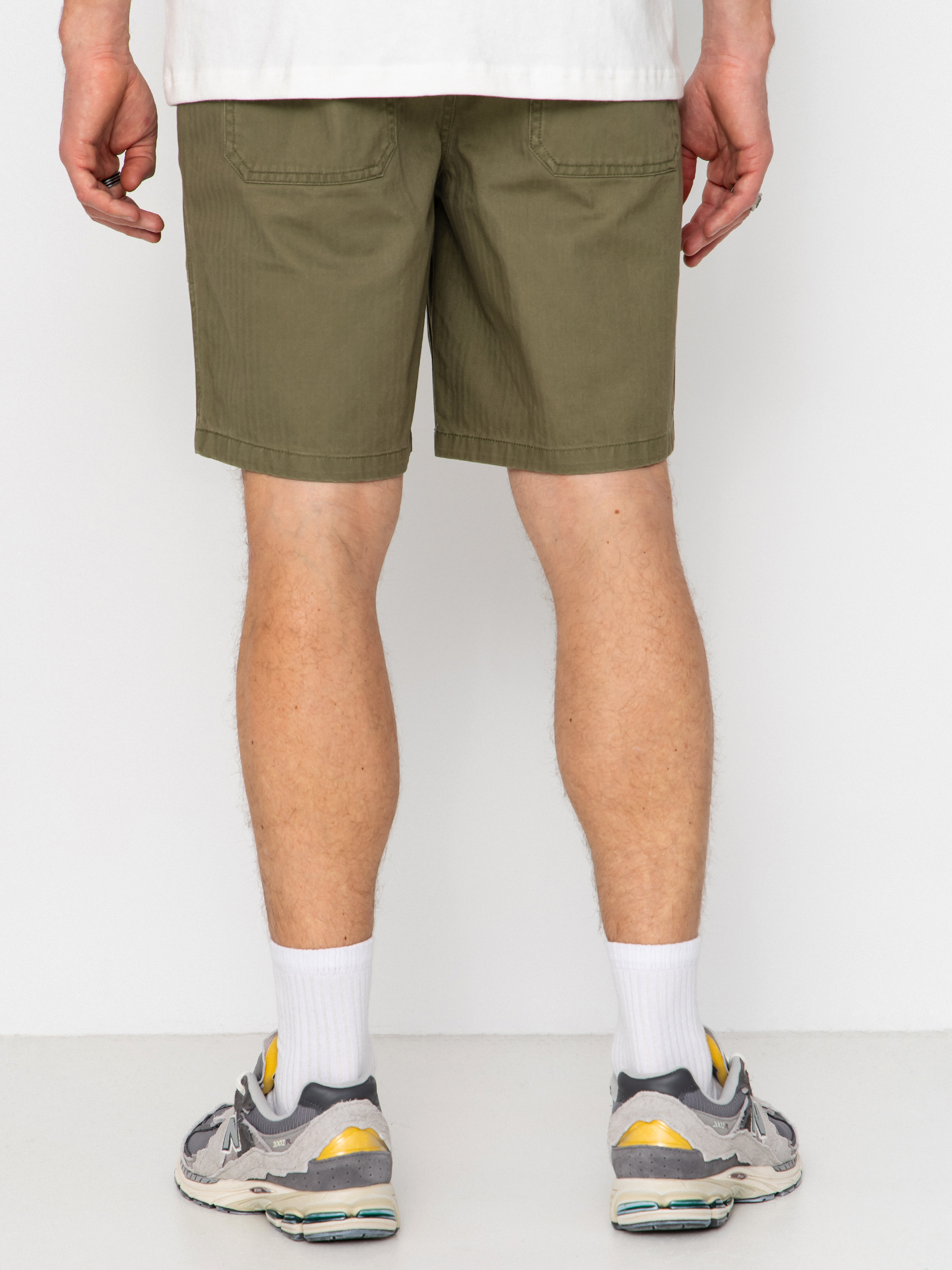 Brixton Surplus Vw Herringbone Rövidnadrág (washed olive green)