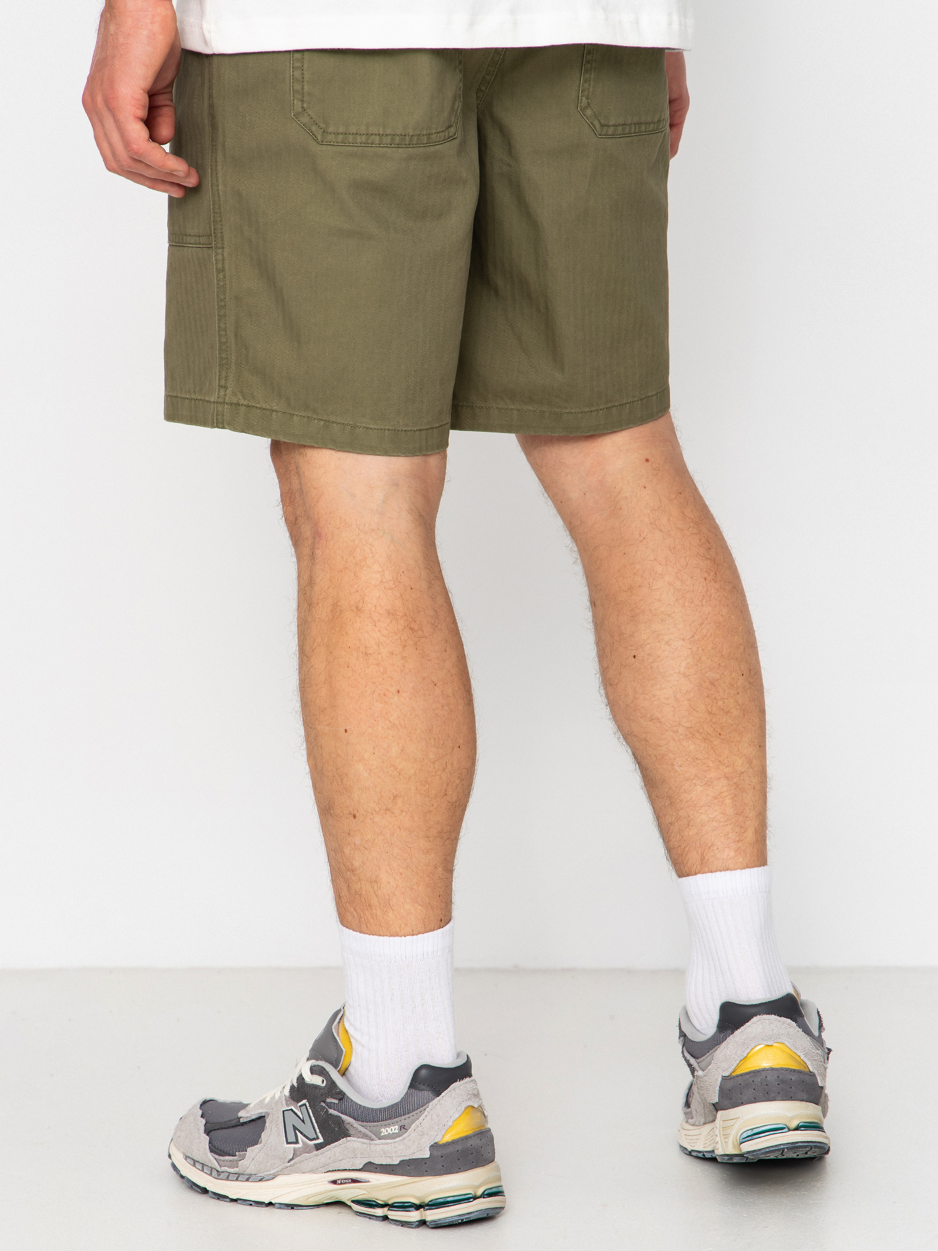 Brixton Surplus Vw Herringbone Rövidnadrág (washed olive green)
